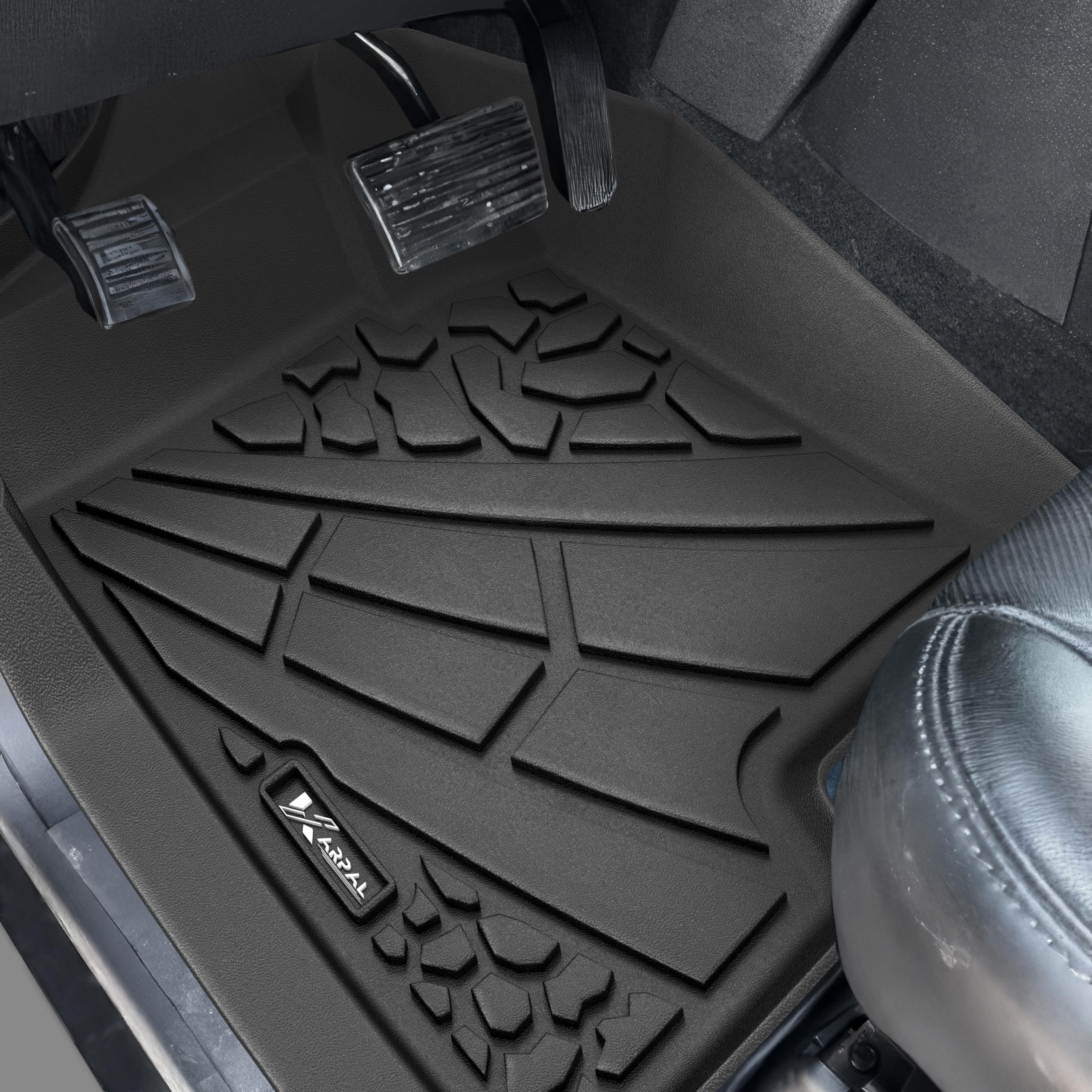 Karpal Floor Mats Fit For 2007-2013 Chevrolet Silverado/Gmc Sierra 1500 Crew Cab/ 2007-2014 2500/3500 Hd(Footwell Coverage), Tpe