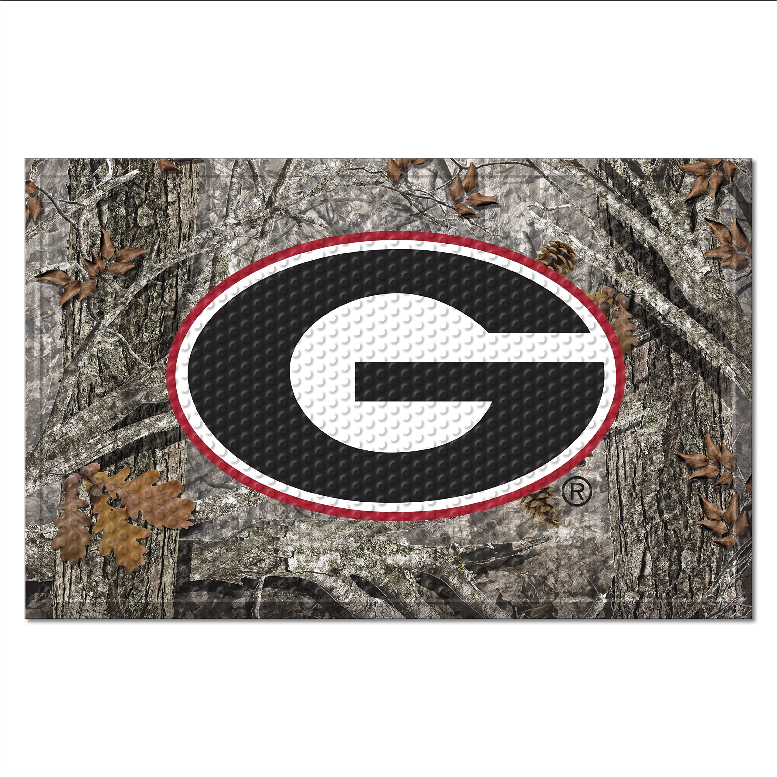 Fanmats 19213 Georgia Bulldogs Rubber Scraper Door Mat, Camo Color