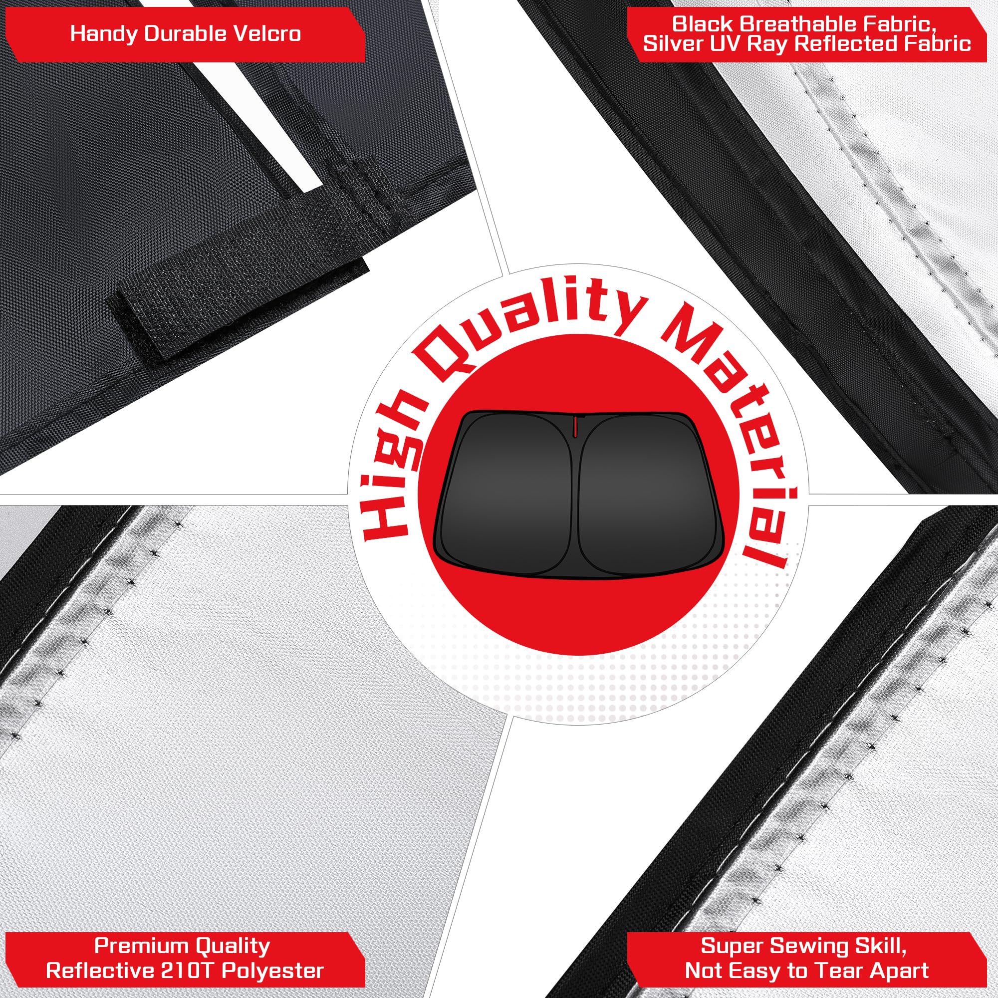 Arismotor Windshield Sun Shade For Honda Accord Sedan 2018-2025, Custom Fit Foldable Front Window Sunshade Sun Visor Protector,