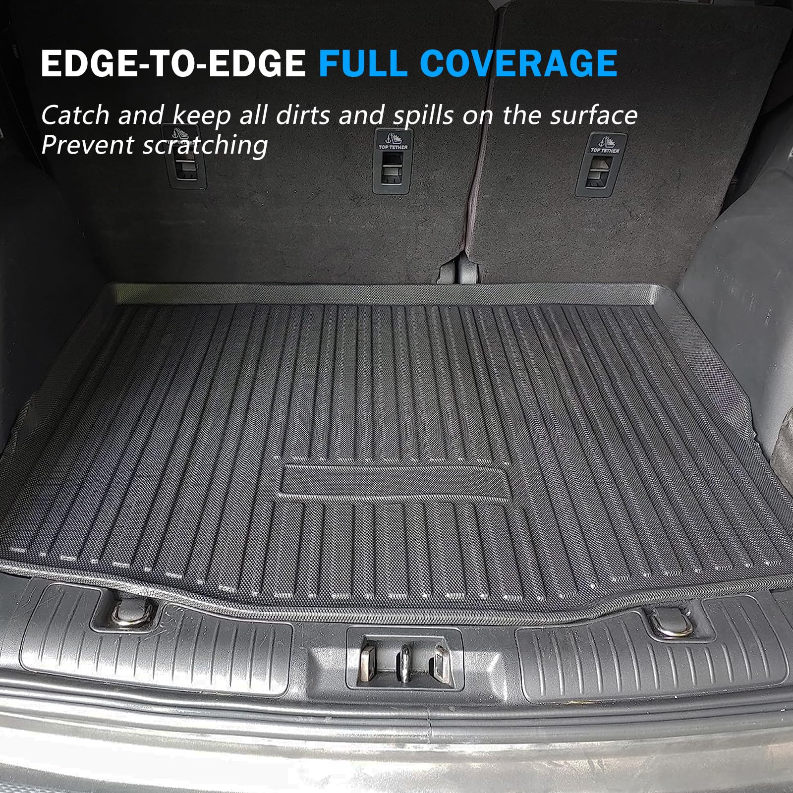 KUST Trunk Cargo Mat for 2020-2025 Ford Escape, All Weather Rubber Cargo Liner for Escape Accessories Rear Trunk Liner High Side