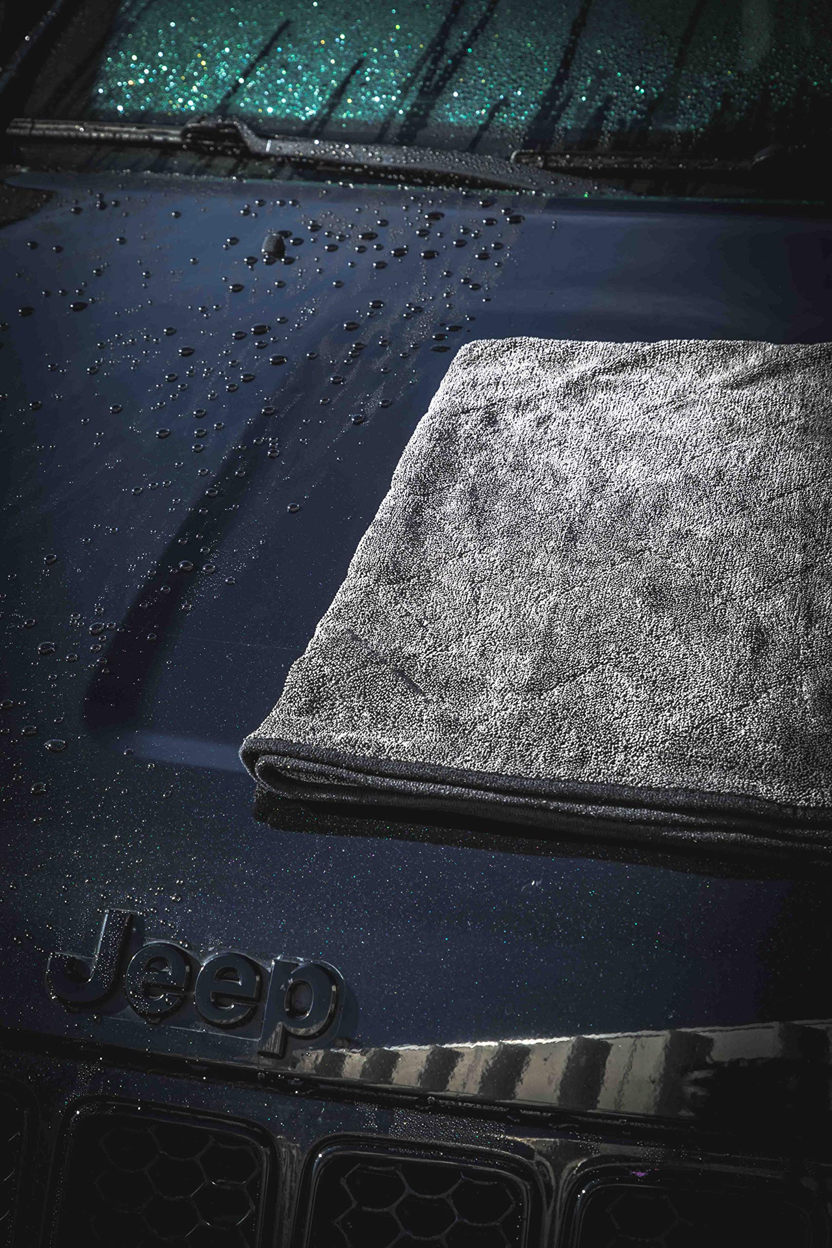 Adam'S Polishes Towel Jumbo Plush Drying Towel 33 X 29 Inches 1500 Gsm - Absorbent Microfiber (2 Pack), White