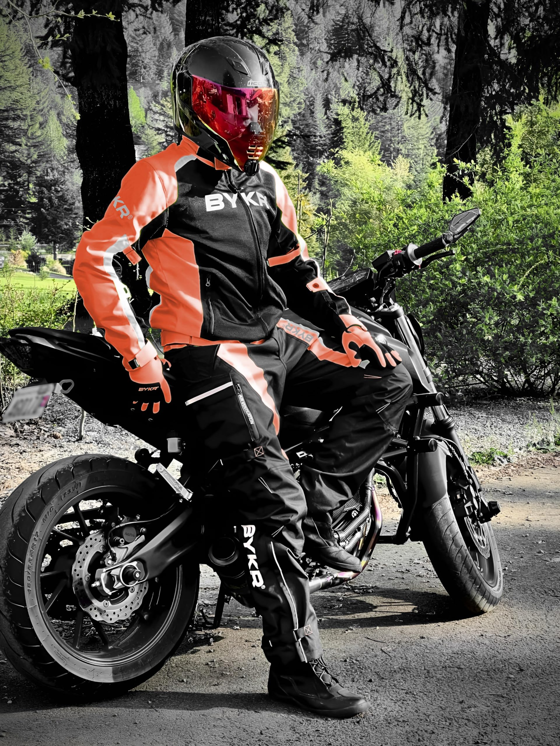 Bykr Motorcycle Pants For Men And Women Armored Cordura Overpants Enduro Atv Dual Sports Motocross Cargo Work Touring Adventure