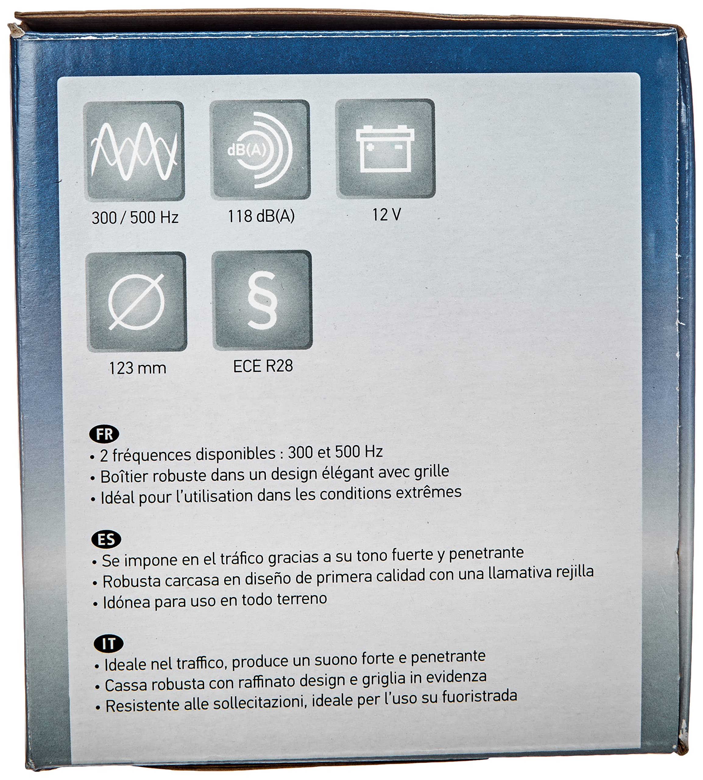 Hella Stark Sound - 109.23.37 - Red Set 12 V High/Low Frequency Hella Super Tone Horn Set B 133, 12 Volt