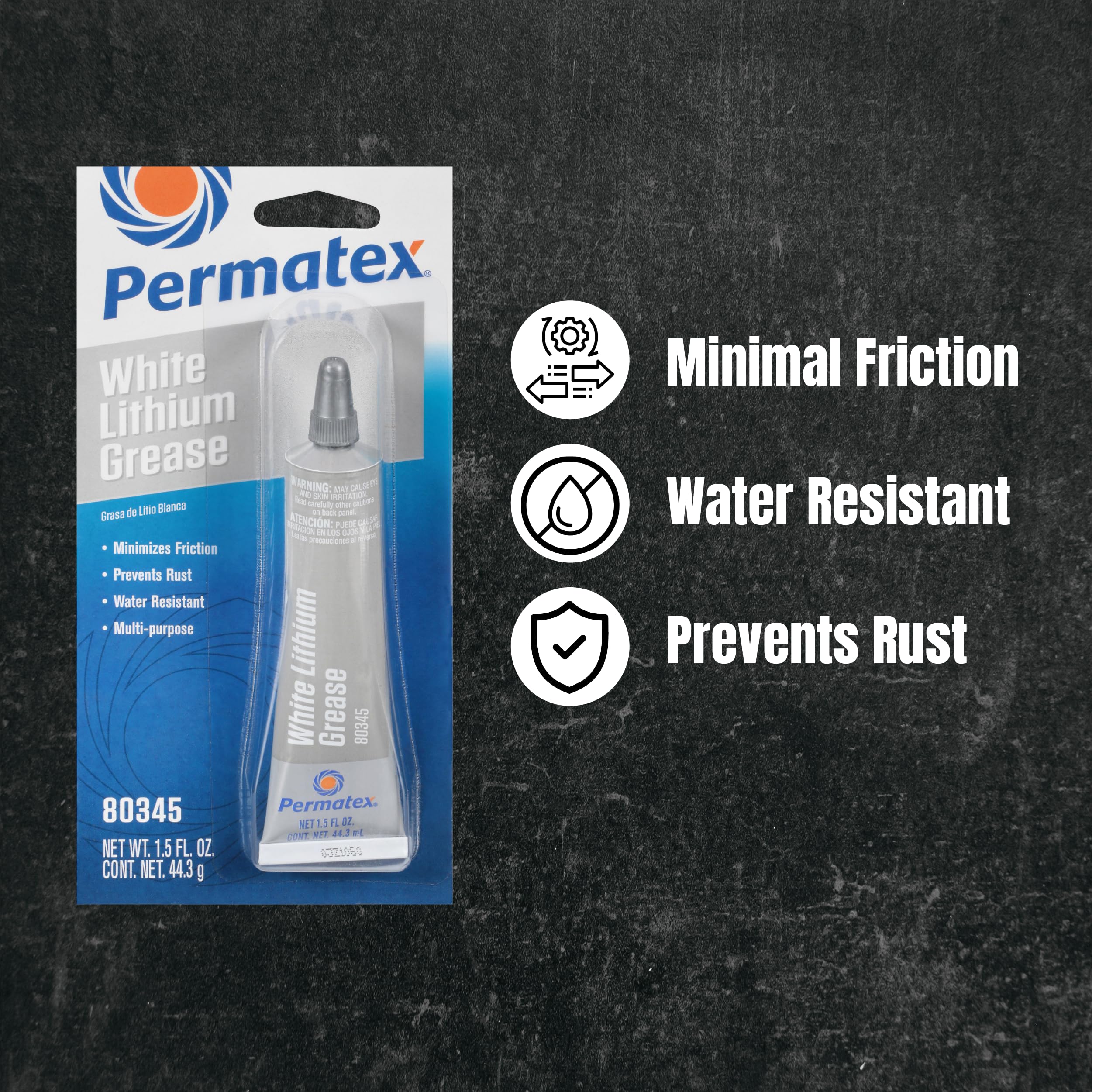 Permatex 80345-12Pk White Lithium Grease, 1.5 Oz. (Pack Of 12)
