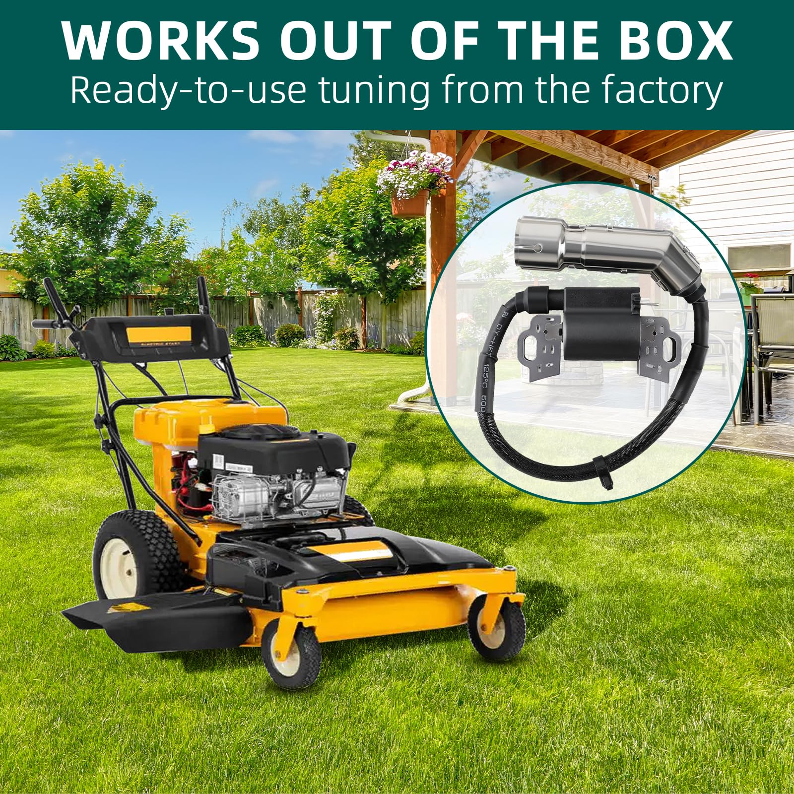 Autokay 994-00136A Ignition Coil Compatible With Mtd Troy Bilt Cc800 Walk Behind Cc30H Hydro Mini Rider Lawn Mowers