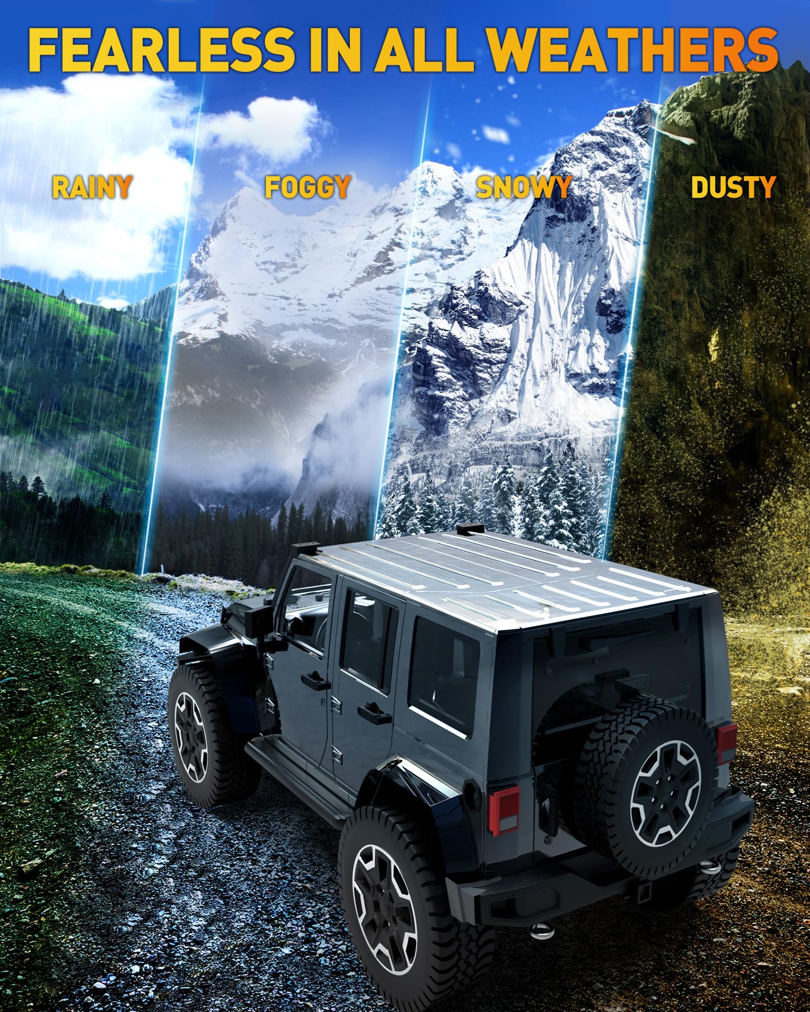 Naoevo 4 Inch Led Pod Lights, 240W 24,000Lm Led Fog/Driving/Off Road Lights With Spot Flood Combo, Cube Pods For Truck Boat Atv