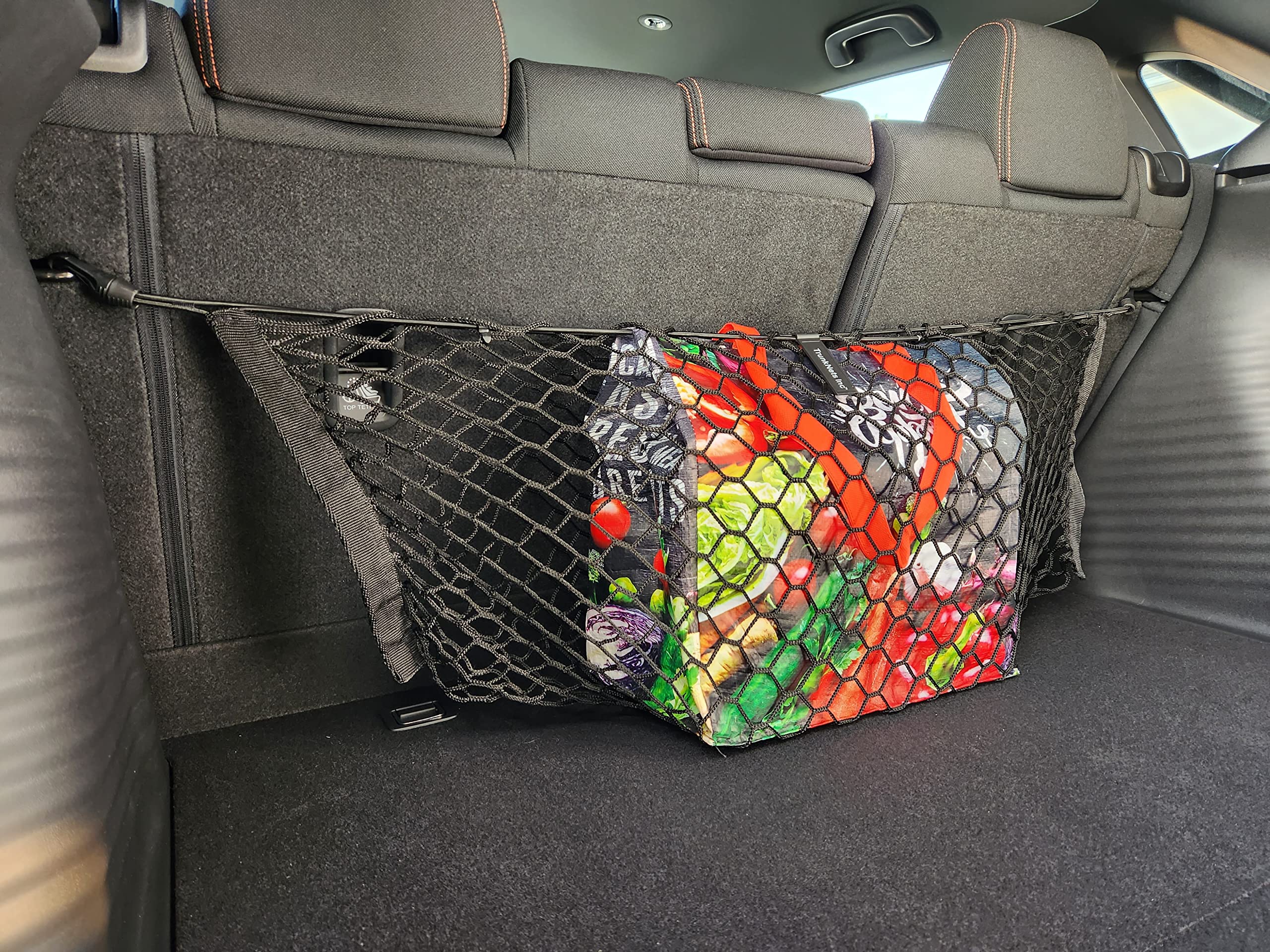 Back Seat Style Automotive Elastic Trunk Mesh Cargo Net for Honda HRV LX Sport EX-L 2023-2025 - Premium Trunk Organizer and Stor