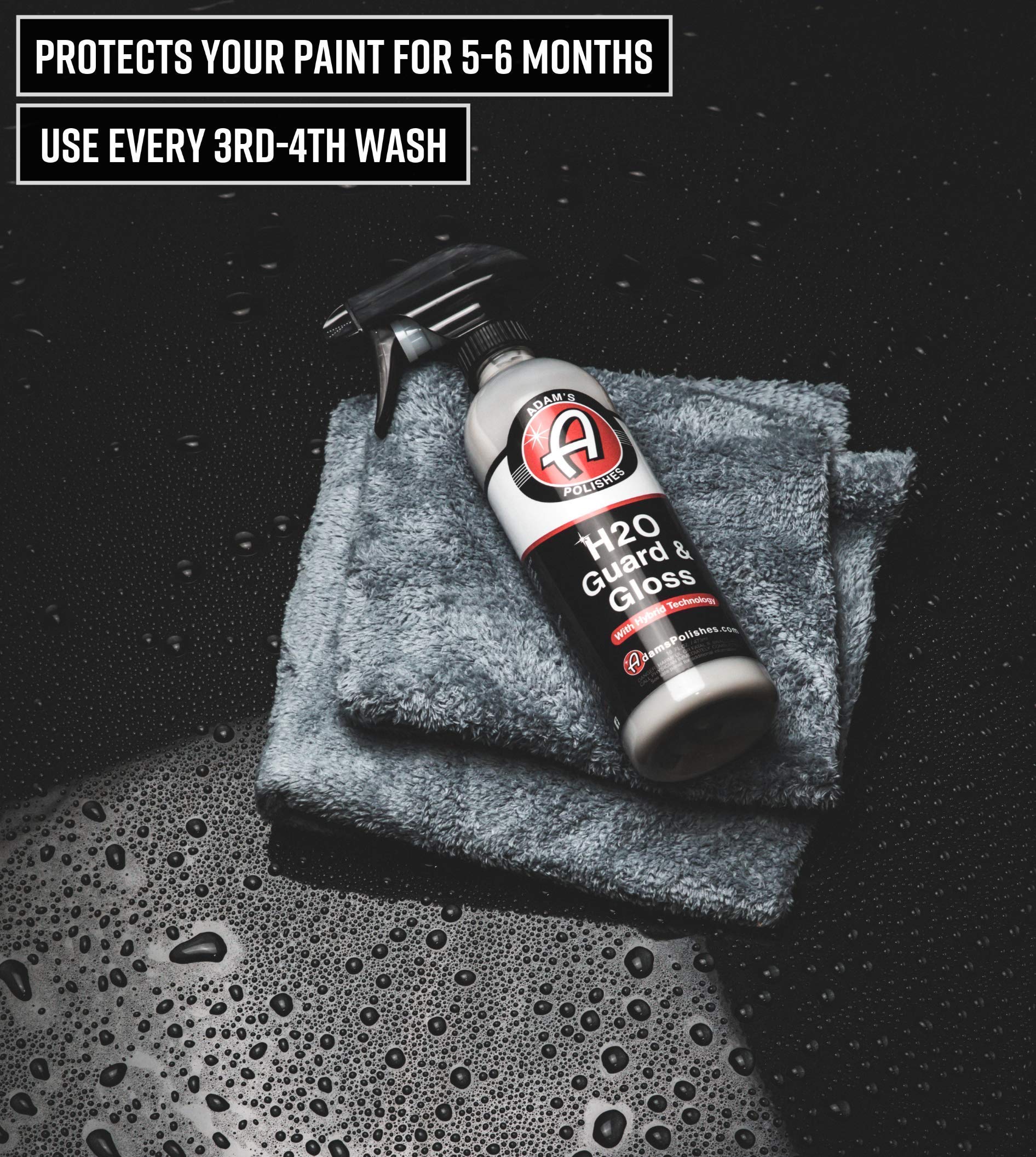 Adam'S Polishes H2O Guard & Gloss (Gallon) - Car Detailing Hybrid Top Coat Silica Sealant, Car Wax & Polish Quick Detailer | Aft