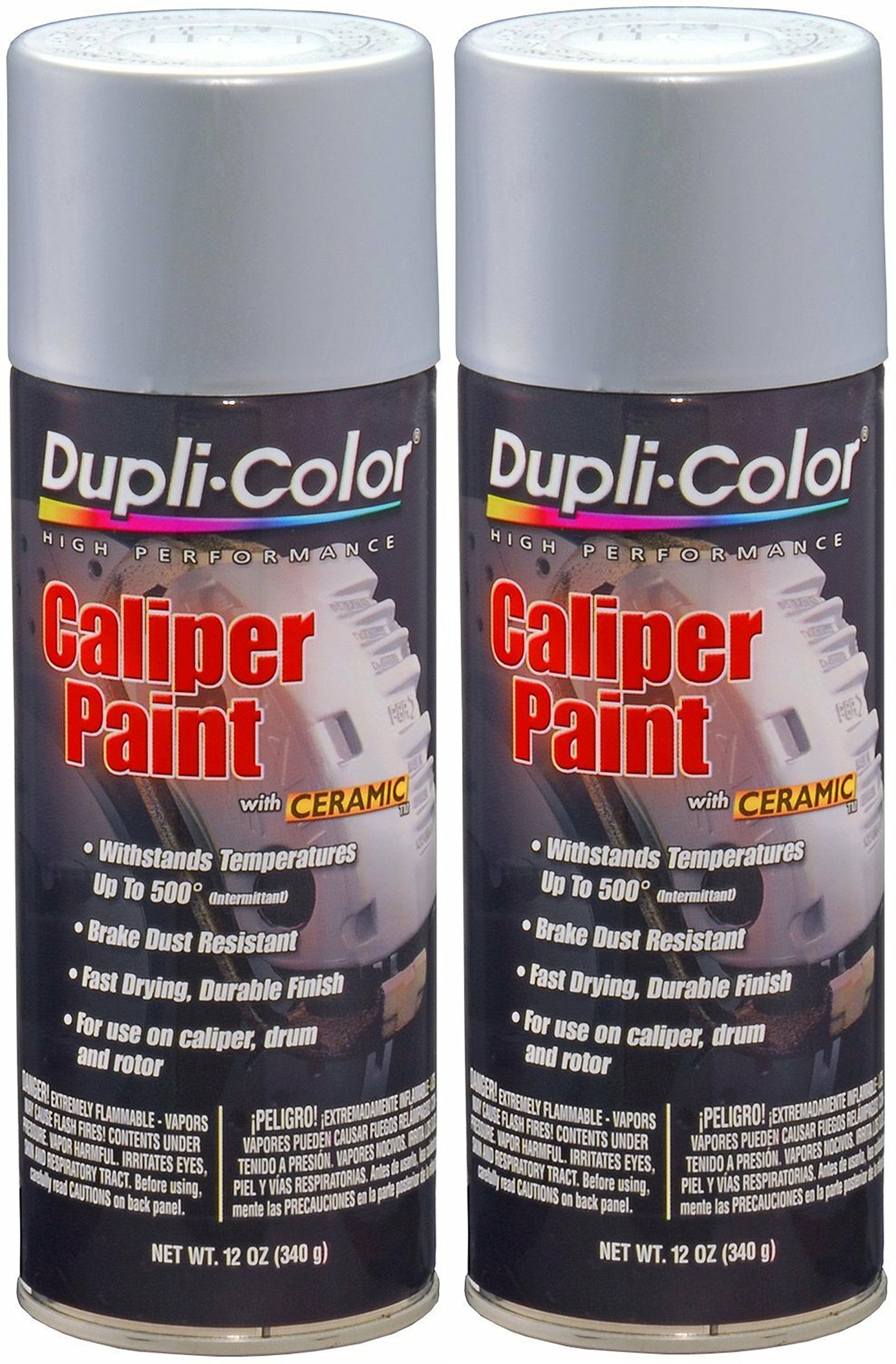 Dupli-Color Bcp103 Silver Caliper Paint With Ceramic 12 Oz. Aerosol (2 Pack)