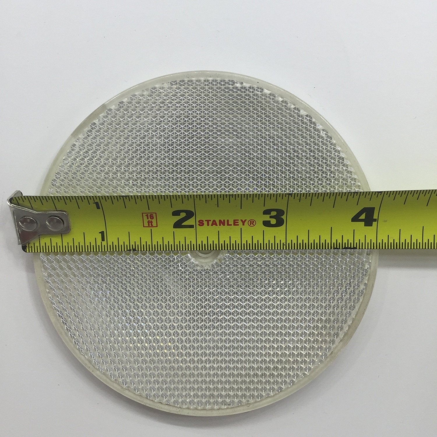 3.165 '' Clear Round Reflector White Pack Of 10 For Trailers Fence Gate Posts