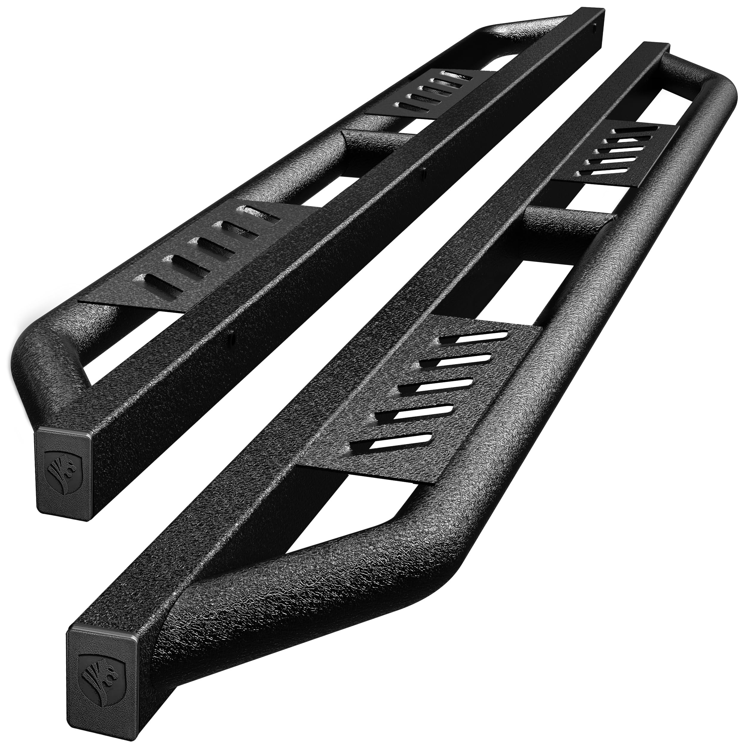 Tyger Auto Trax Side Steps Compatible with 2005-2023 Toyota Tacoma | Double Cab | TG-TX7T29958 | Textured Black Drop Step Rail R