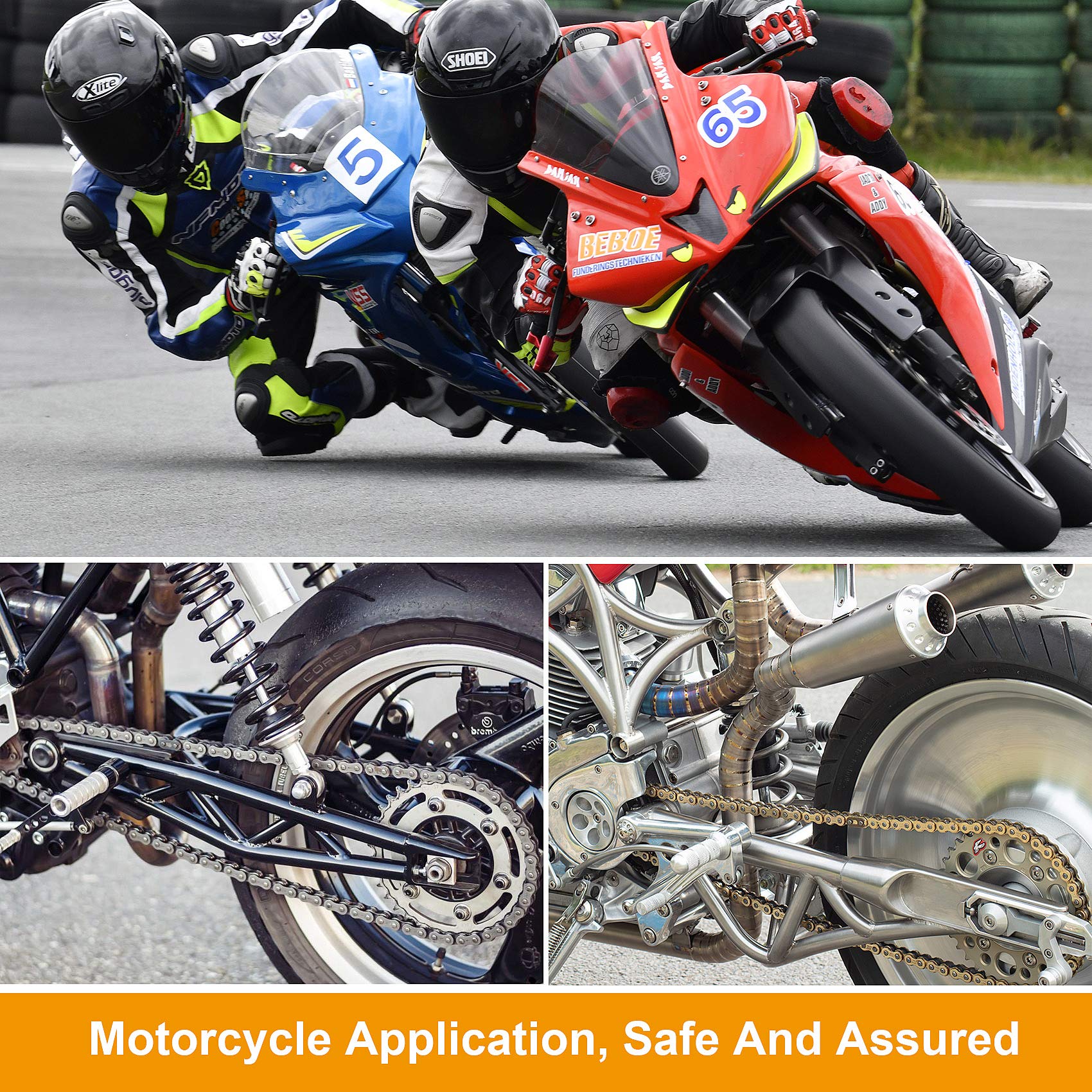 Pagow 10Pcs 40 Roller Chain Connecting Links, Master Connector Link, Heavy Duty Manganese Steel