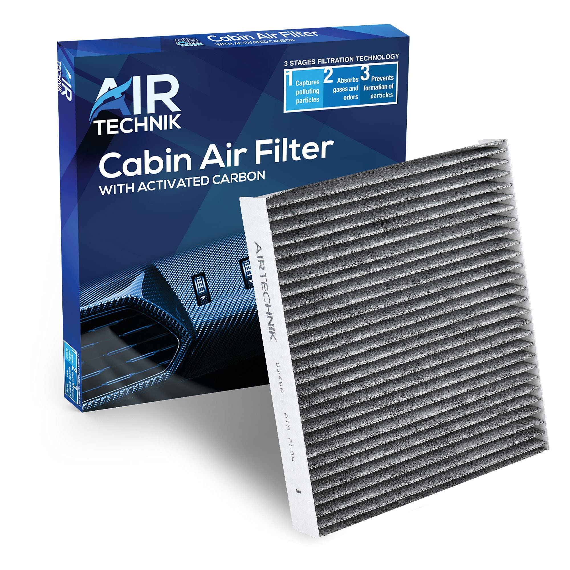 AirTechnik CF8249A Cabin Air Filter w/Activated Carbon  Fits Honda CRV 19972001, Insight 20002006  80291ST3515
