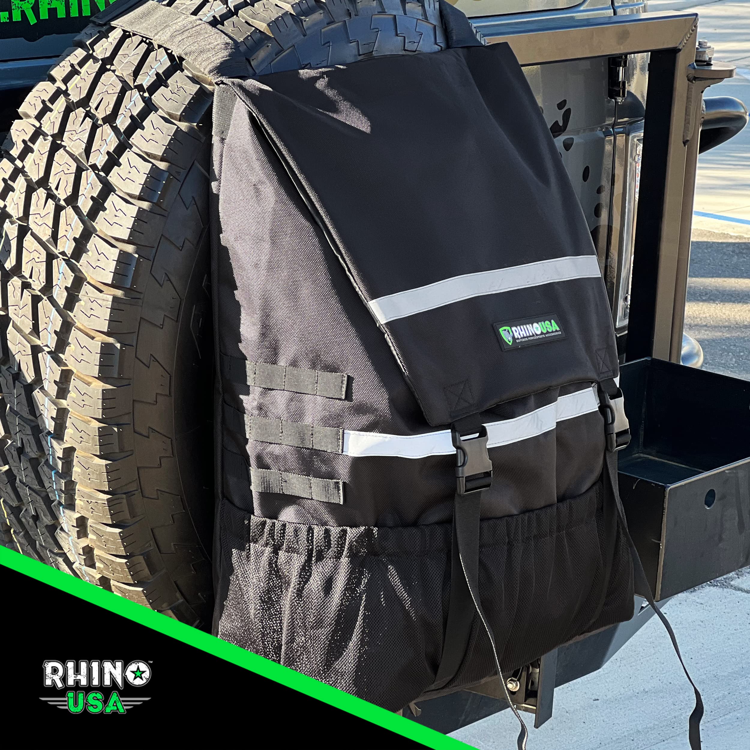 Rhino Usa Spare Tire Trash Bag - Ultimate Car Storage Solution For Overlanding Accesories, Firewood, Water, Camping Essentials And More!