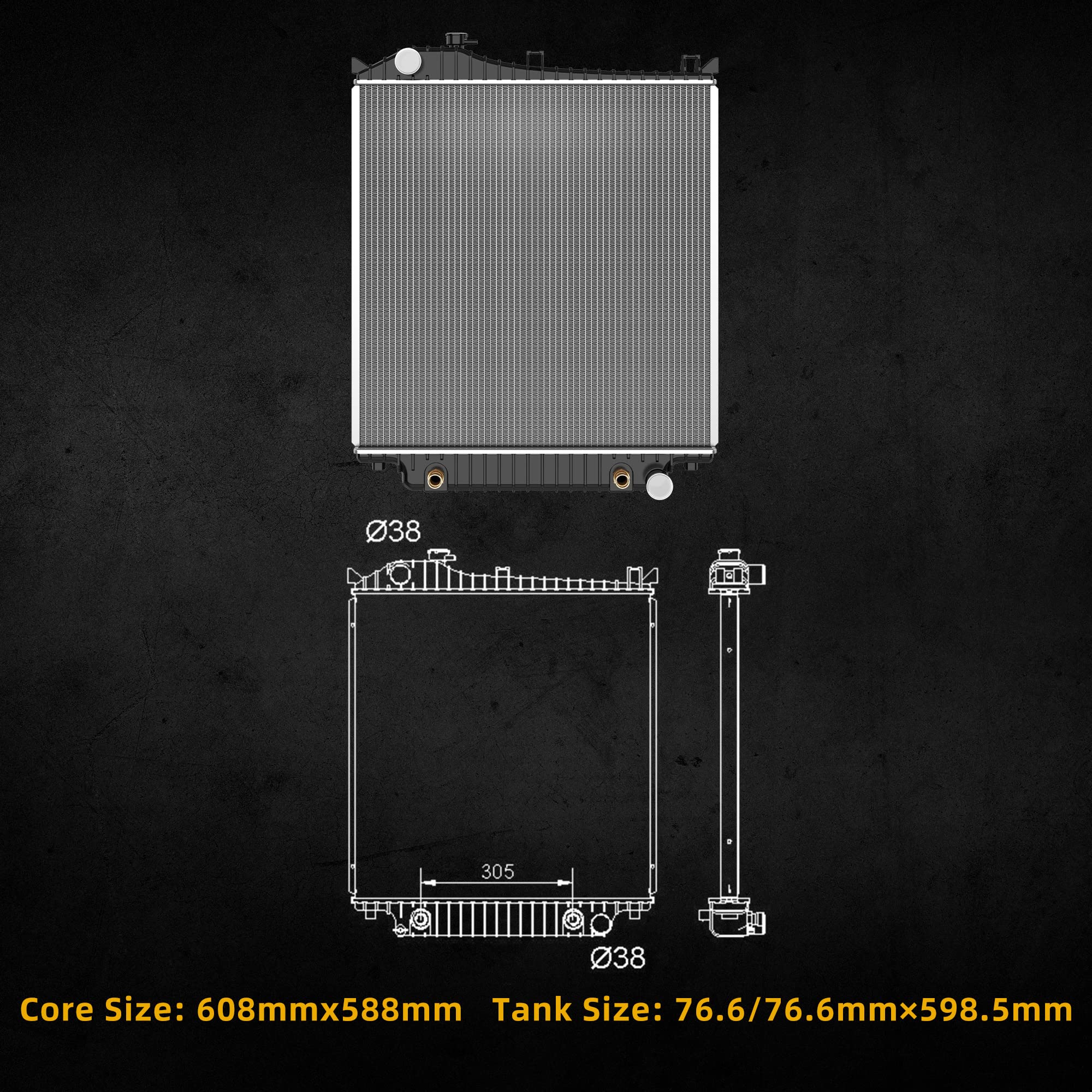Dwvo Radiator Complete Radiator Compatible With 2006 Ford Explorer 2007 Explorer Sport Trac 2006 Mercury Mountaineer 4.0L V6 4.6