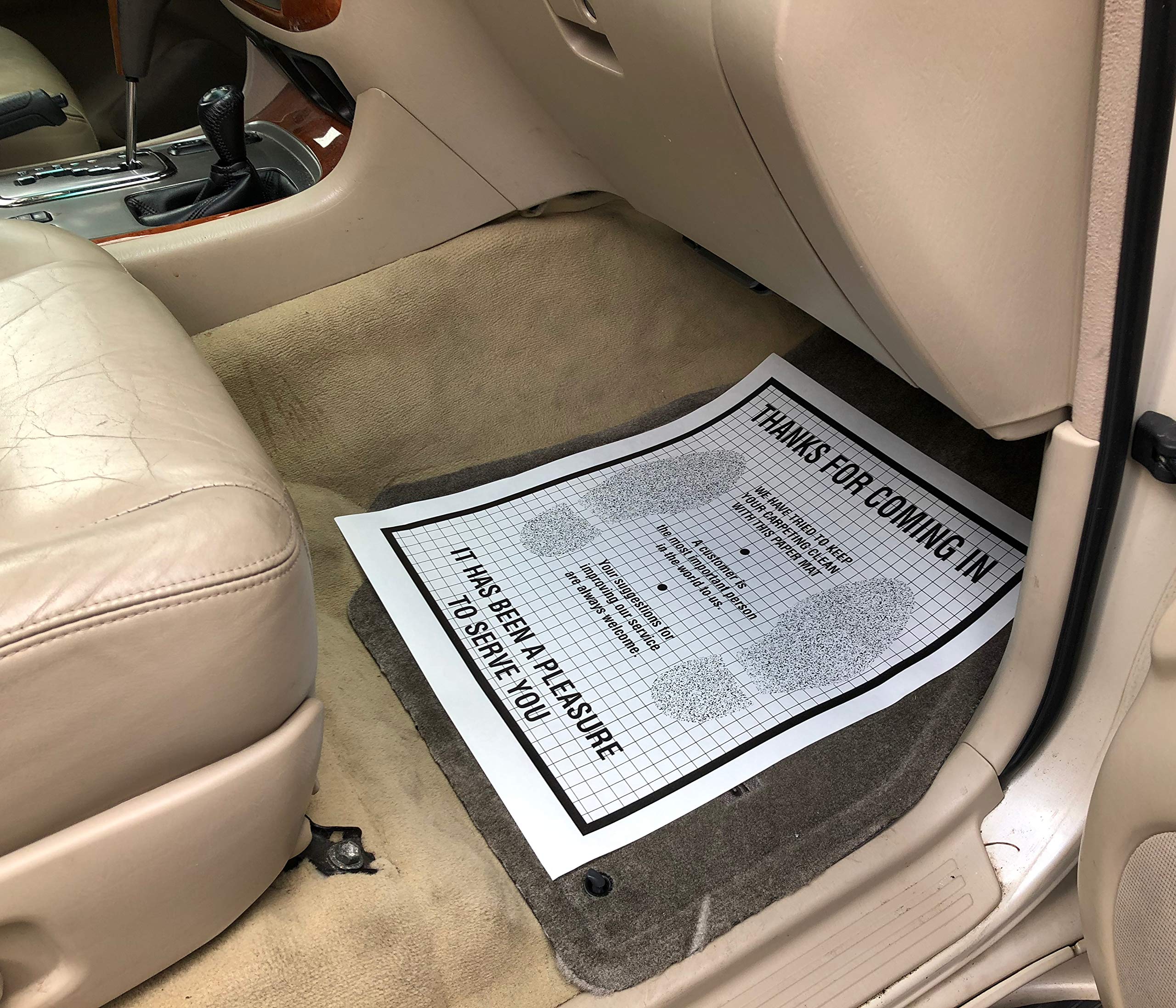 Automat Plastic Coated Disposable Paper Automotive Floor Mat (Case Of 500)