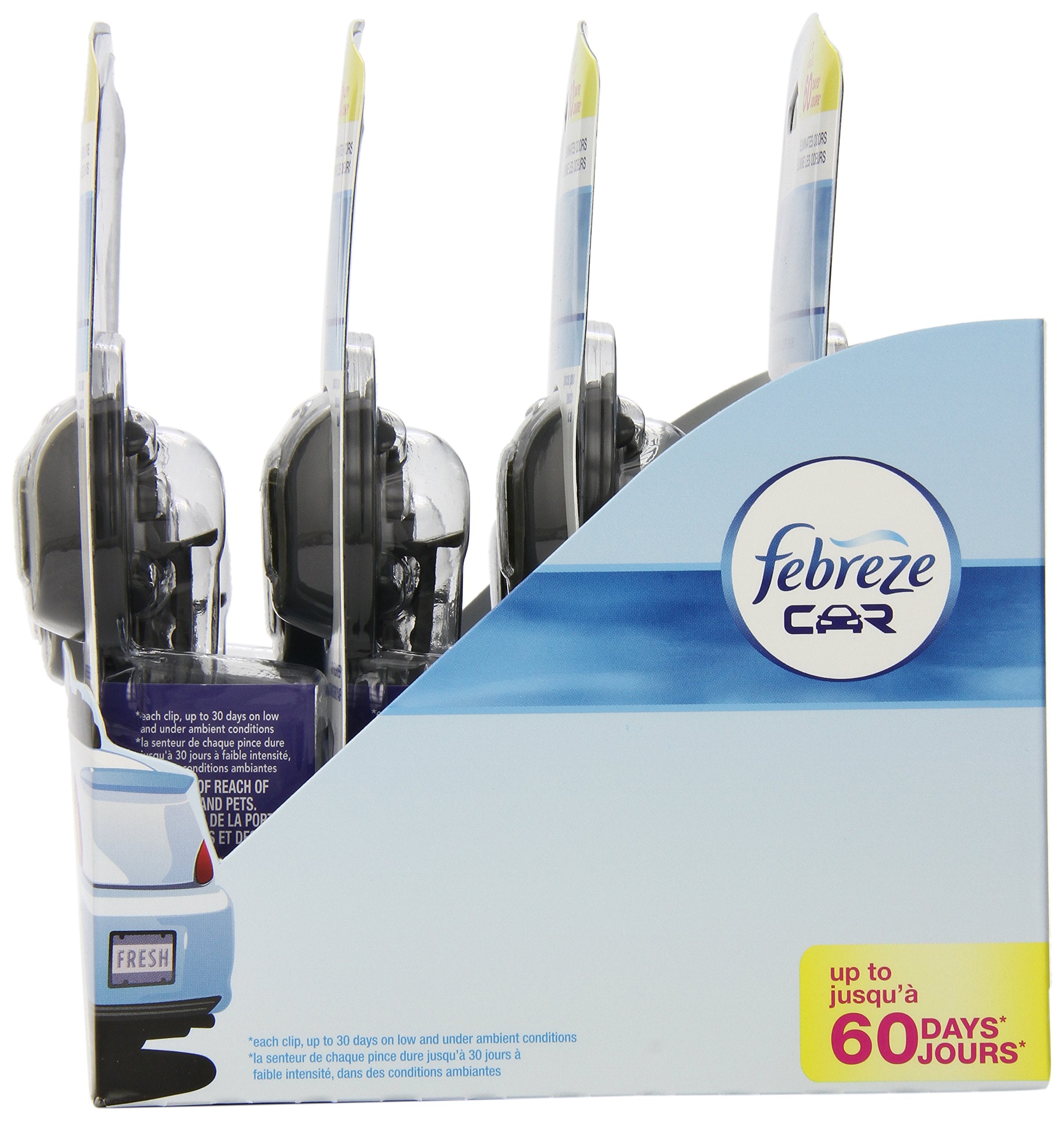Febreze Air Freshener, Car Vent Clip Air Freshener, New Car Air Freshener, 2-Count (Pack Of 8)