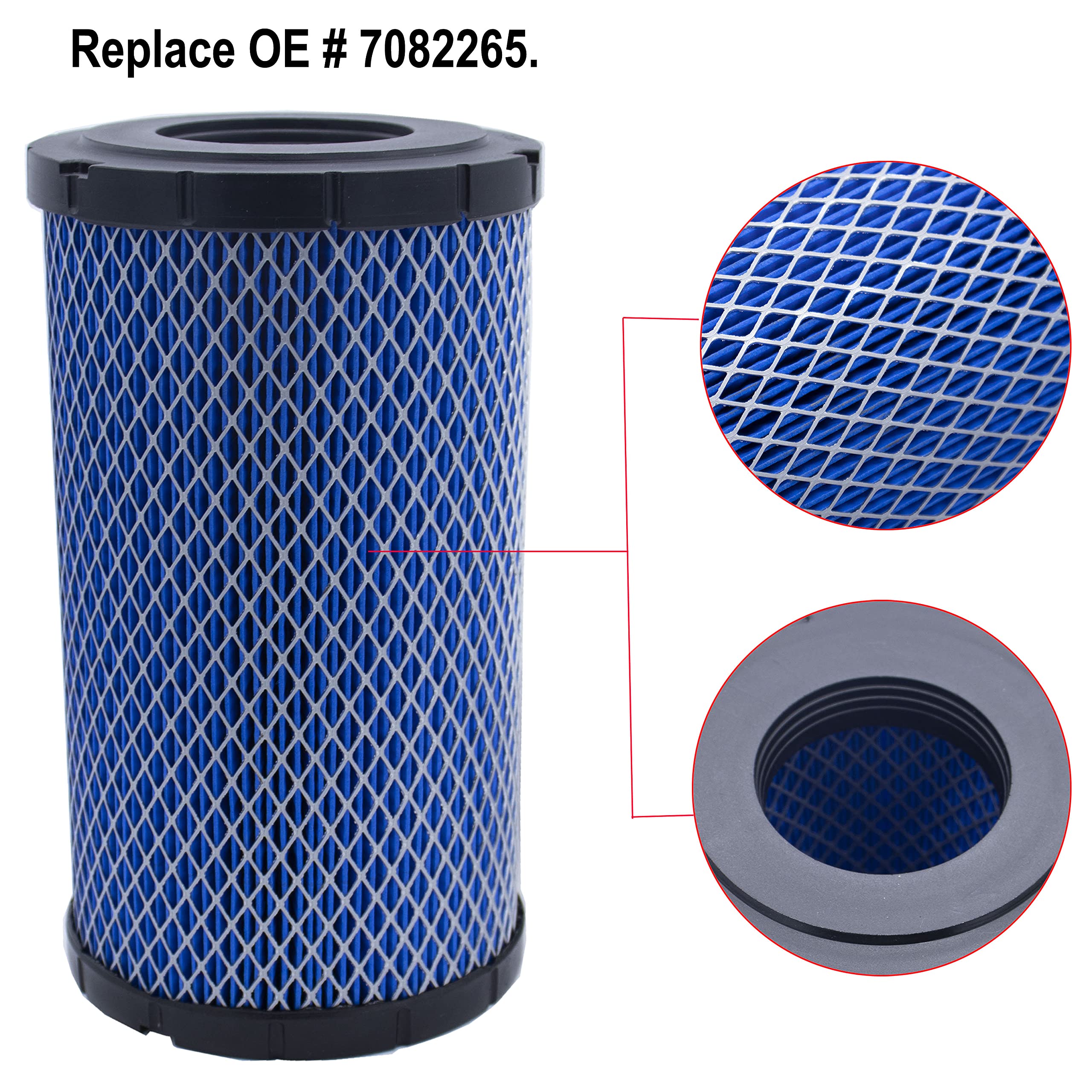 MOCW 2 Pcs Blue 7082265 Air Filter Fit for 2018 2019 2020 2021 2022 2023 Polaris Ranger 1000, Ranger Crew XP 1000, Ranger XP 100