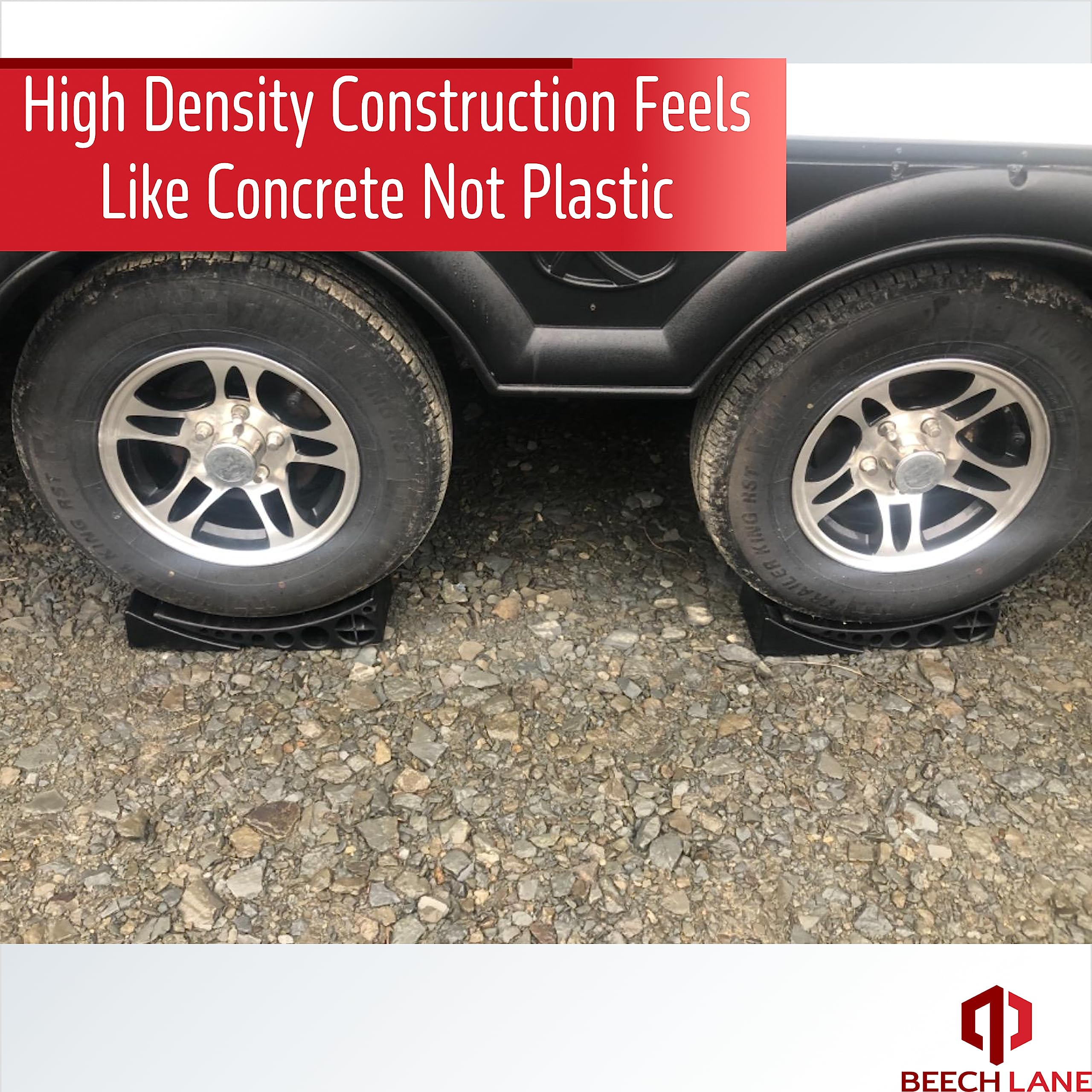 Beech Lane Camper Leveler 2 Pack With Carrying Bag - Precise Camper Leveling, Includes Two Curved Levelers, Two Chocks, Two Rubb