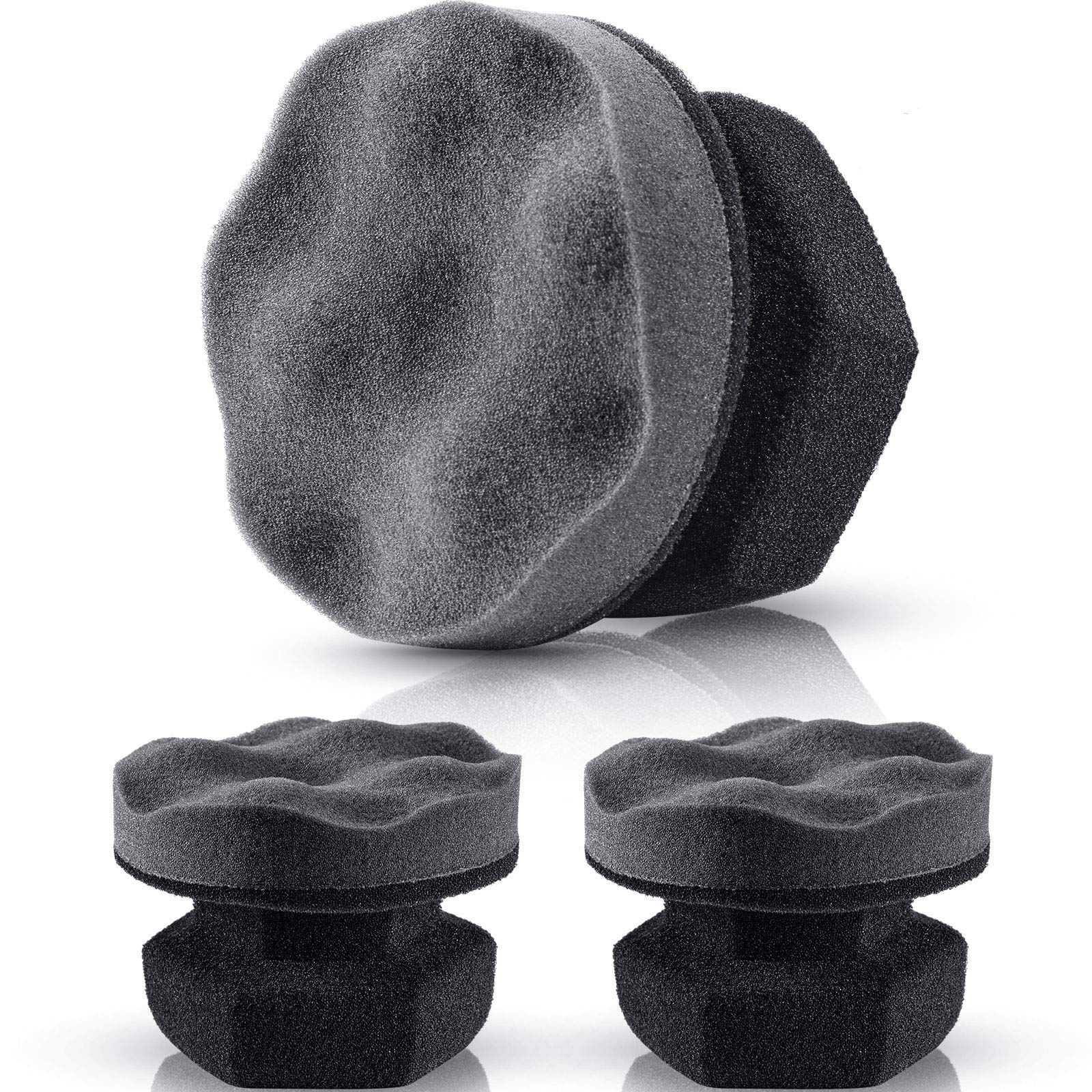 3 Pieces Tire Shine Applicator Tire Dressing Applicator Pads Tire Sponge Applicator Foam Tire Gel Wet Applicator Car Detailing R