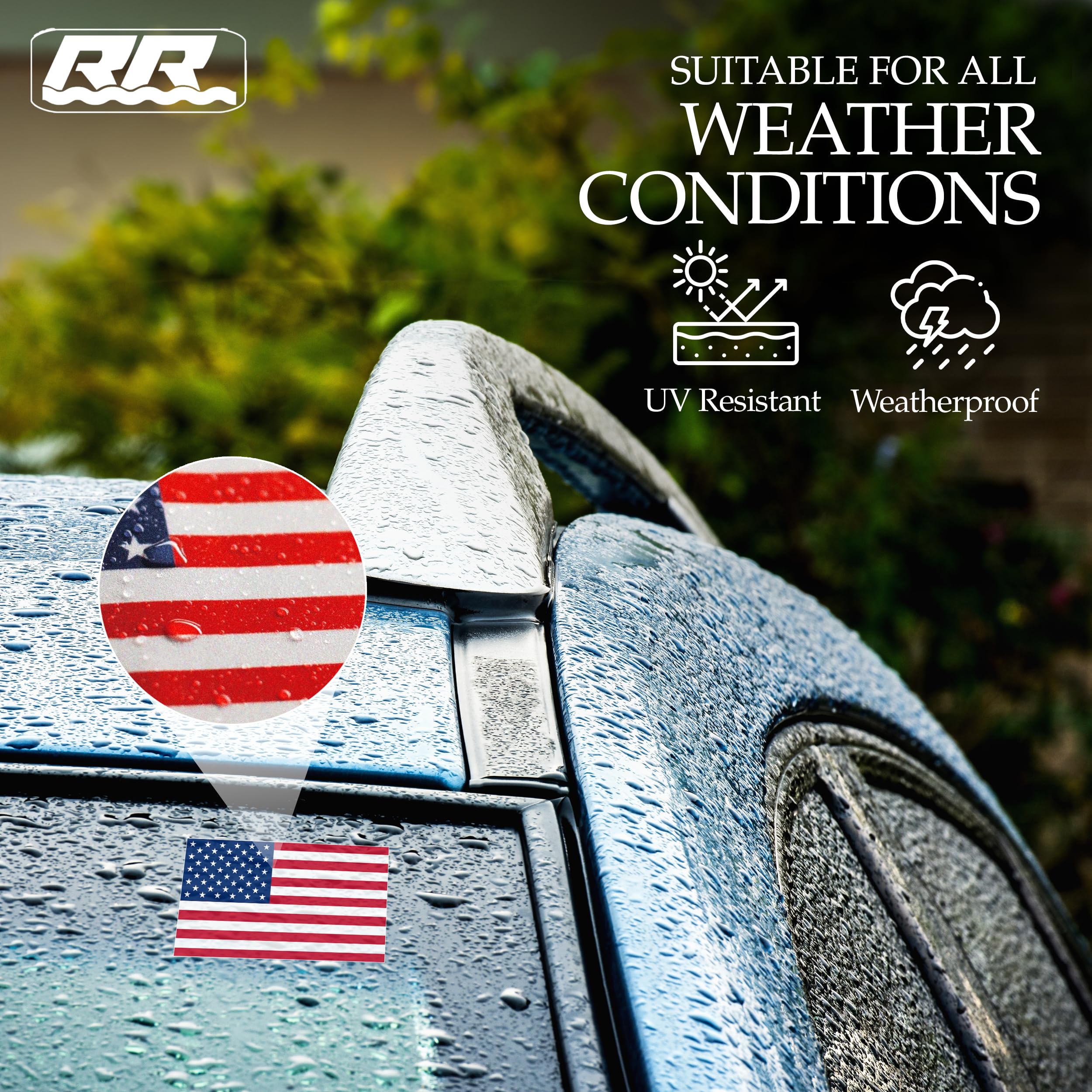 Rogue River Tactical 4 Pack Usa American Flag Decal Bumper Sticker 5''X3''