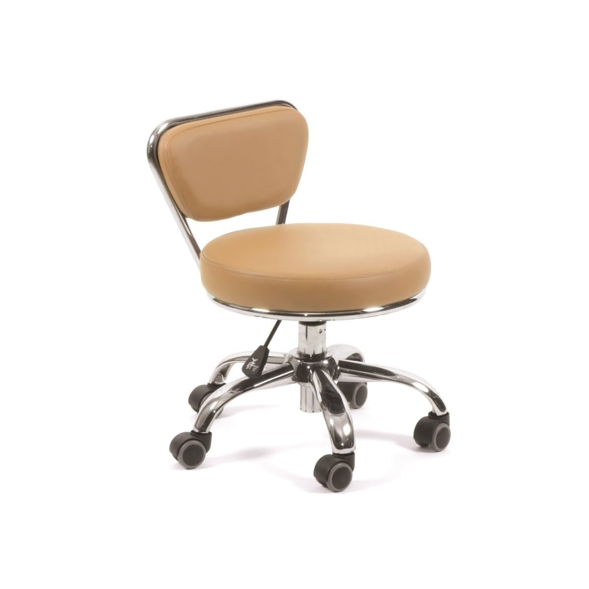 Dayton Home Office/Garden Rolling Seat (Cashmere) Pneumatic, Short Stool with Adjustable Height 13-15, Perfect for Home Office, 