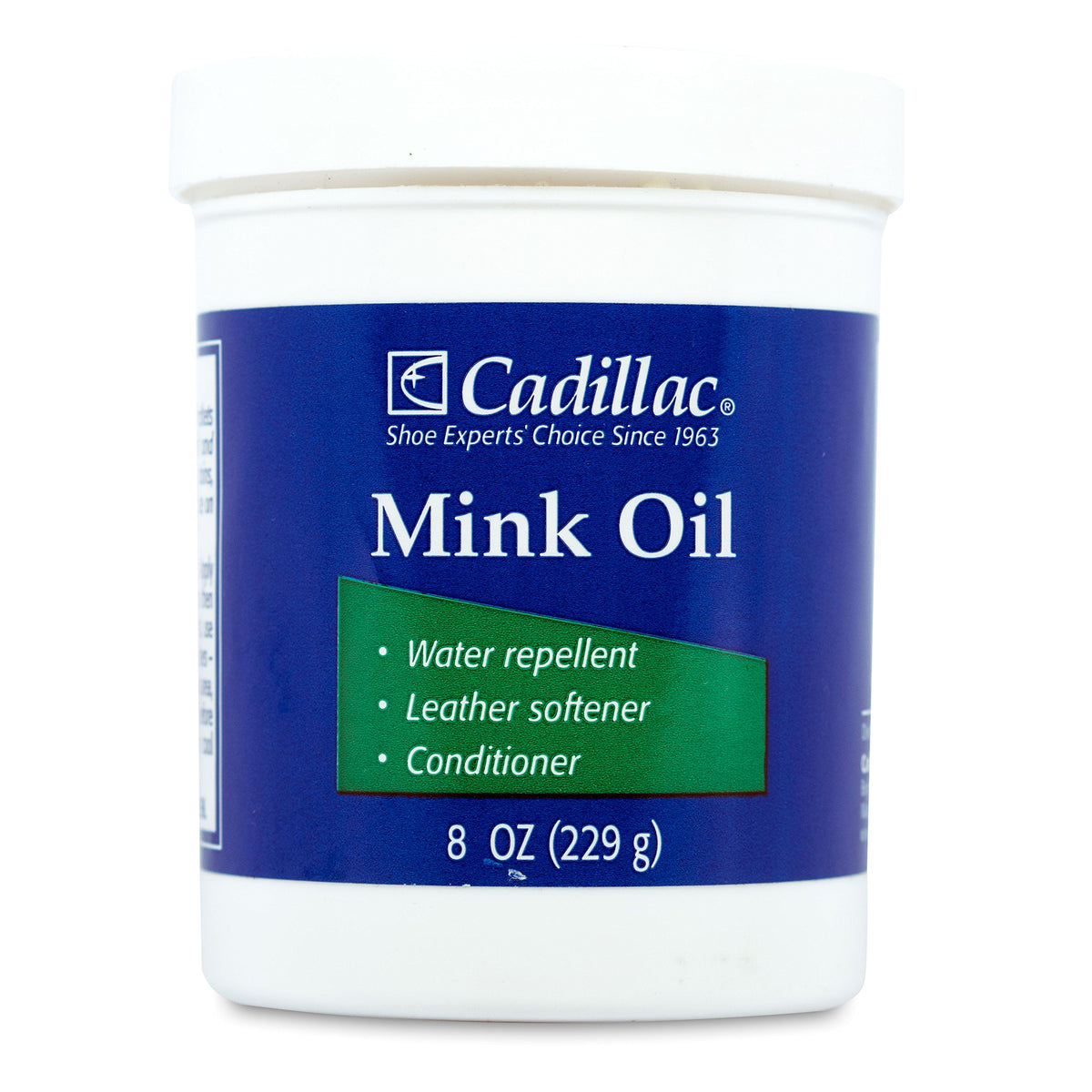 Cadillac Mink Oil For Leather Boots Shoes - Waterproof Leather - Water Repellent Softener & Conditioner Renovator Paste 8 Oz