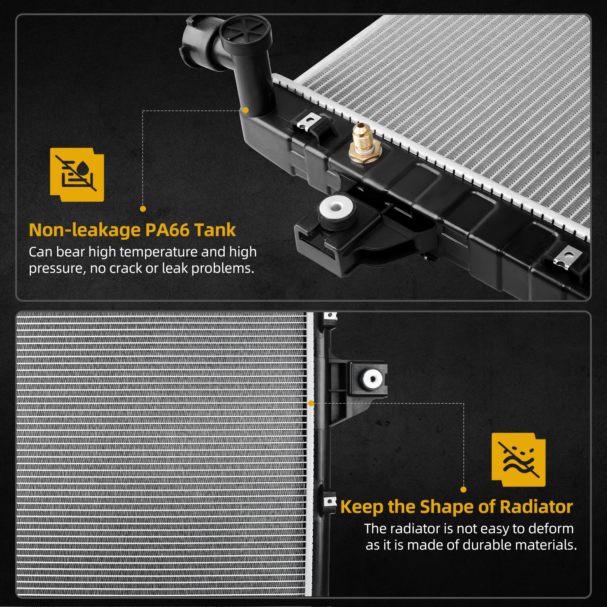 Dwvo Radiator Complete Radiator Compatible With 1999-2004 Jeep Grand Cherokee 6Cyl 4.0L L6 Dwrd1006