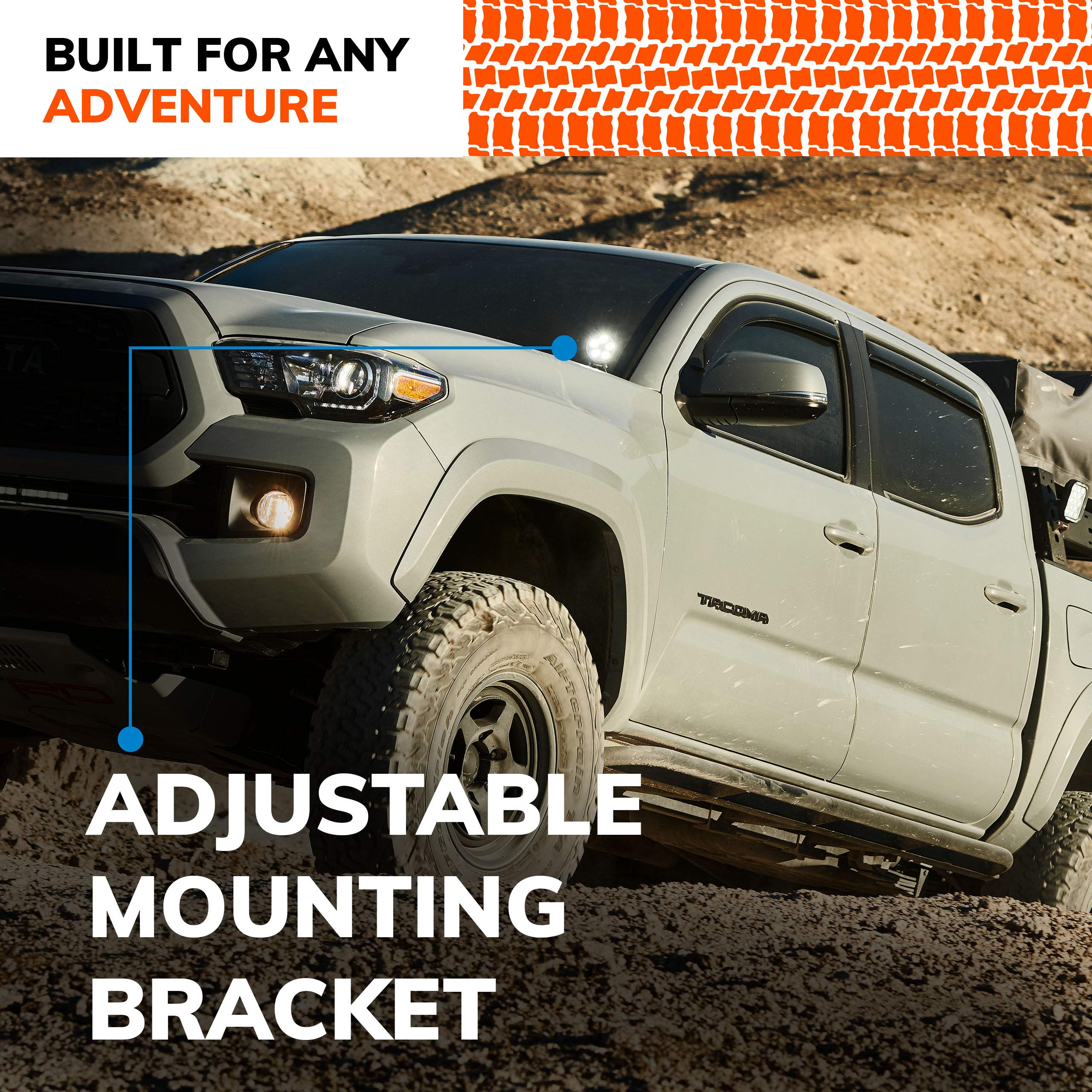 Sylvania - Slim 3 Inch Round Led Light Pod - Lifetime Limited Warranty - Spot Light 950 Raw Lumens, Off Road Driving Work Light,