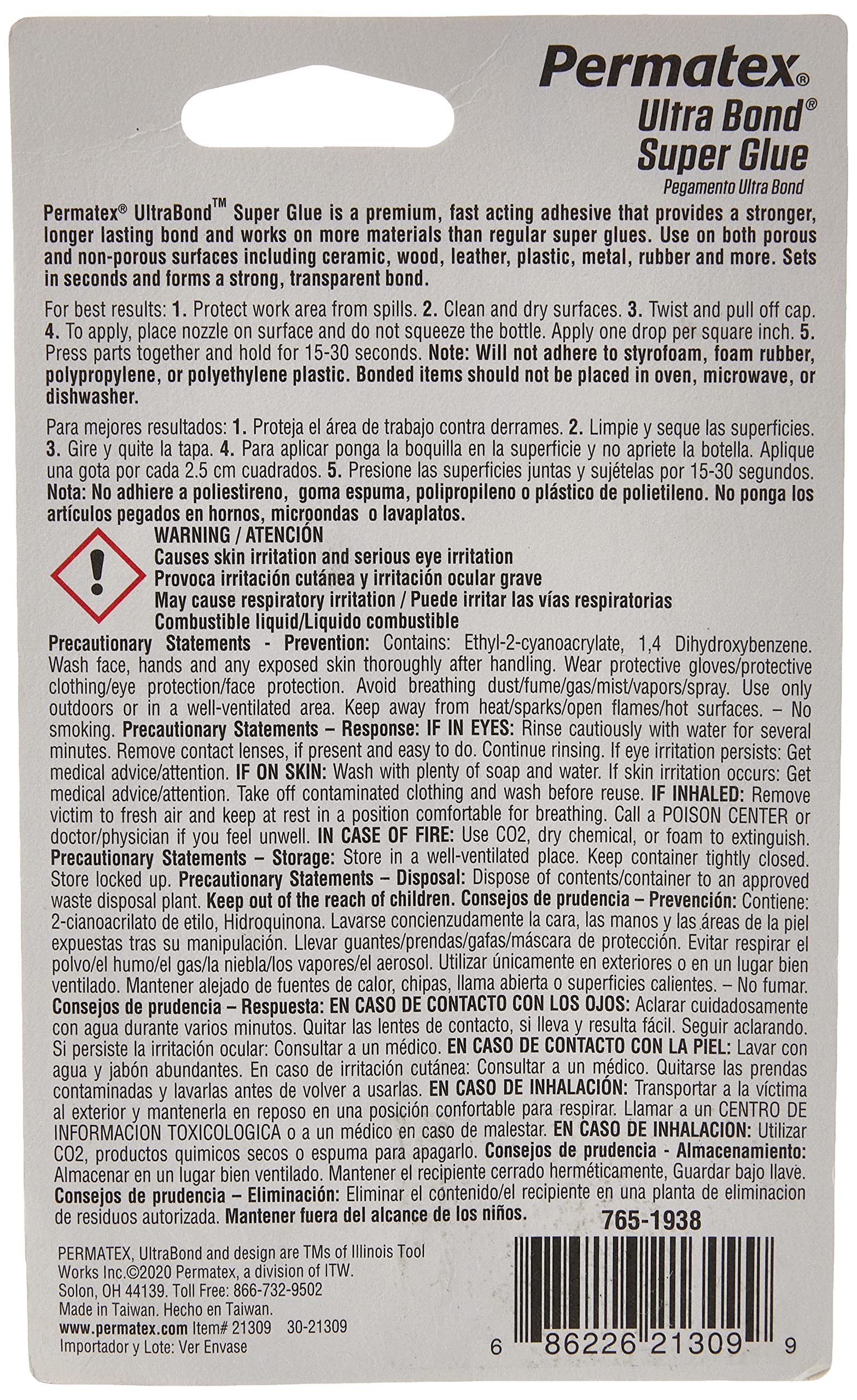 Permatex 21309 Ultra Bond Super Glue, 5 G