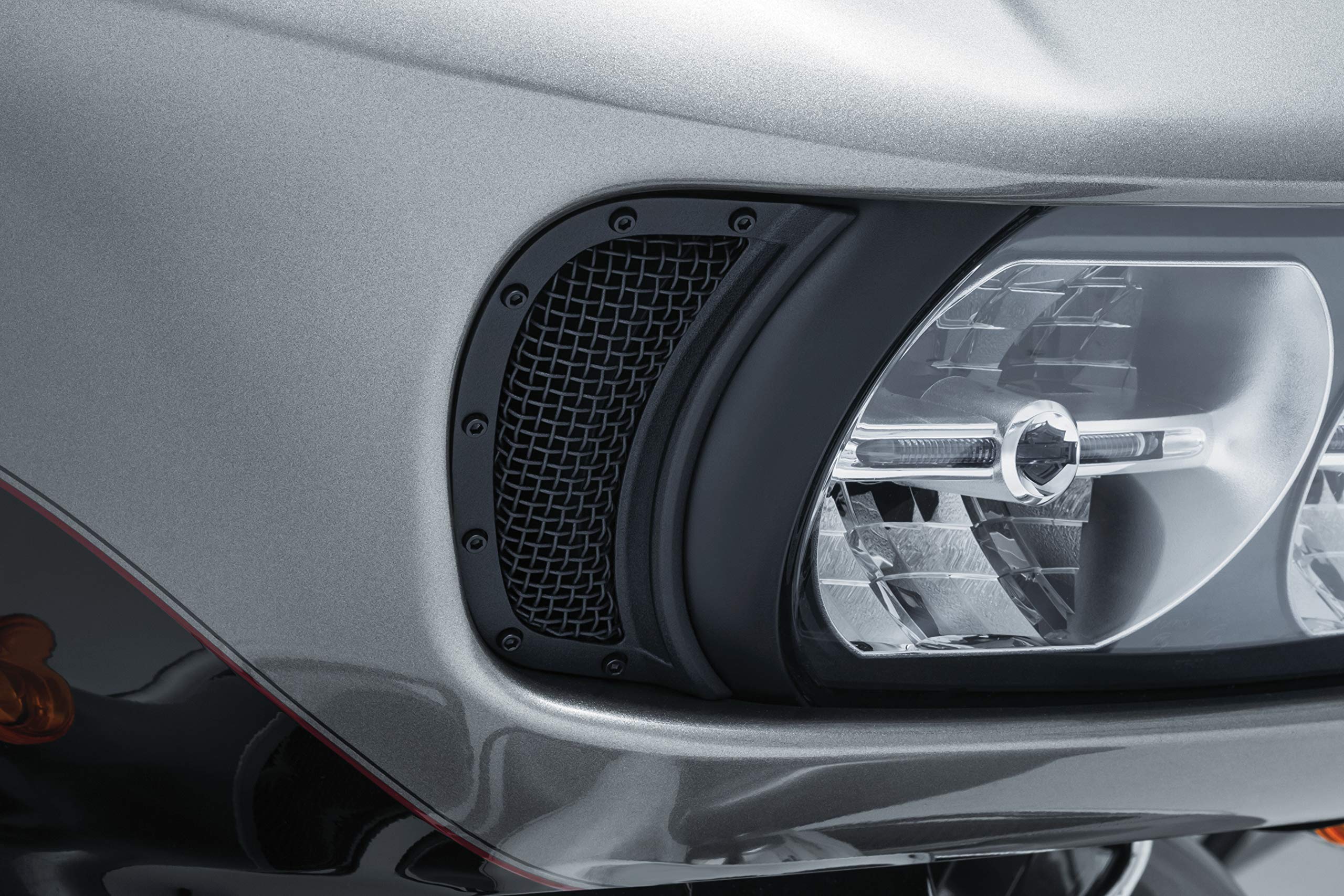 Kuryakyn Mesh Headlight Vent Accents For '15-'19 Road Glide, Satin Black