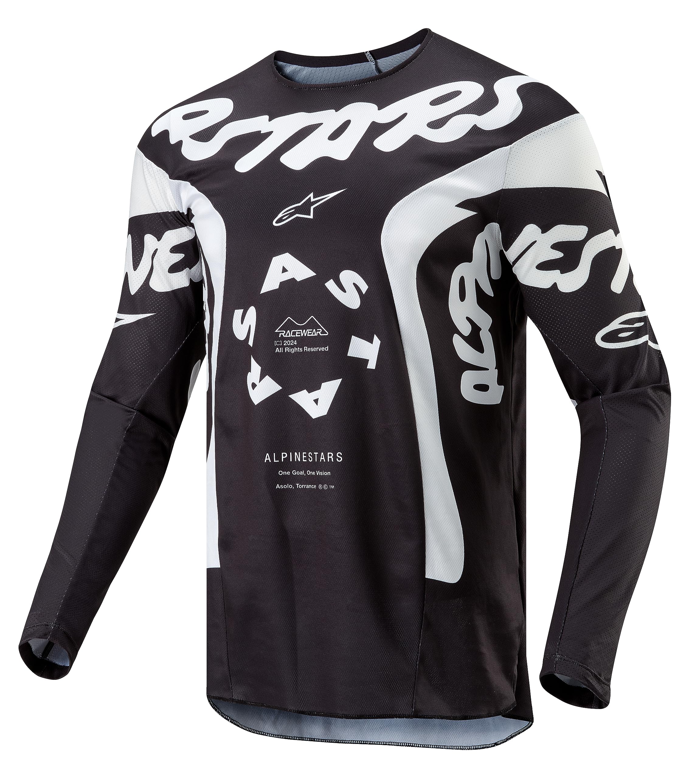 Alpinestars 3768324-12-XL: Racer Hana Jersey Black/White Xl
