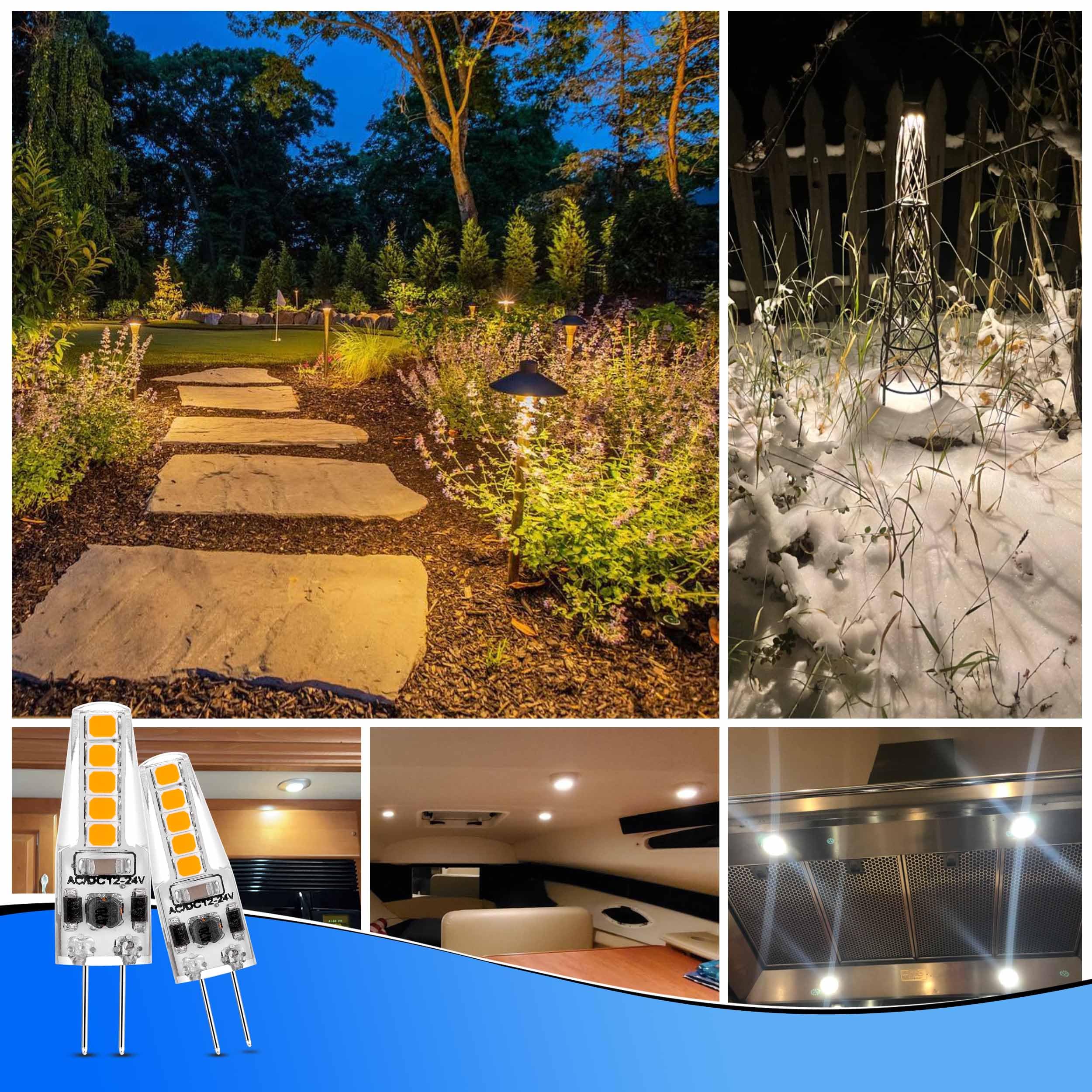 Heifymi G4 Led Bulb 3 Watt Equivalent 20W-35W Halogen Bulbs 2700K Warm White 350Lm Ac/Dc 12-24 Volt For Landscape Lighting, Unde