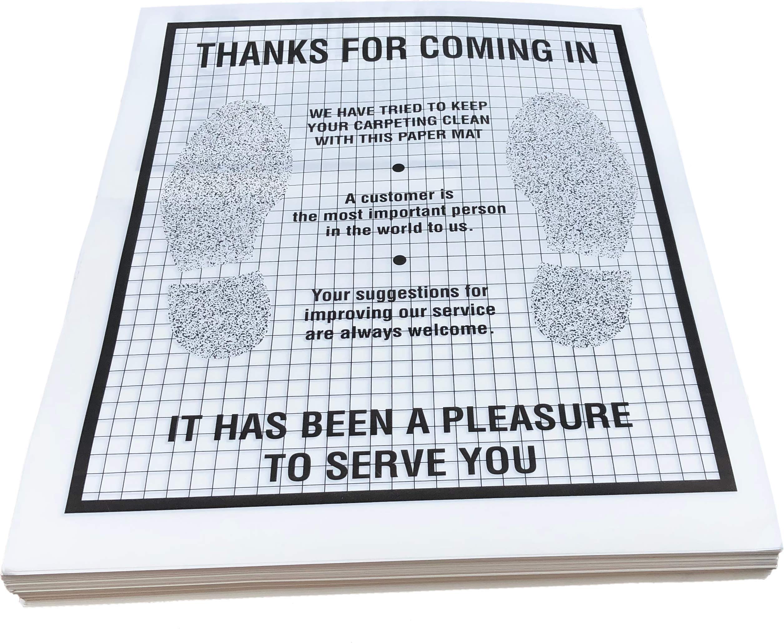 Automat Plastic Coated Disposable Paper Automotive Floor Mat (Case Of 500)