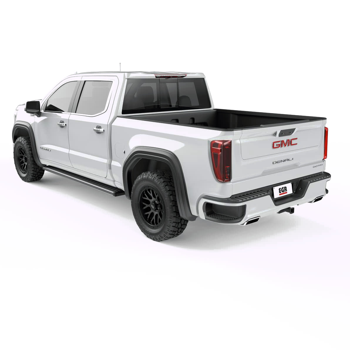 EGR 751794 rugged look fender flare set, matte black finish, compatible with select GMC Sierra models