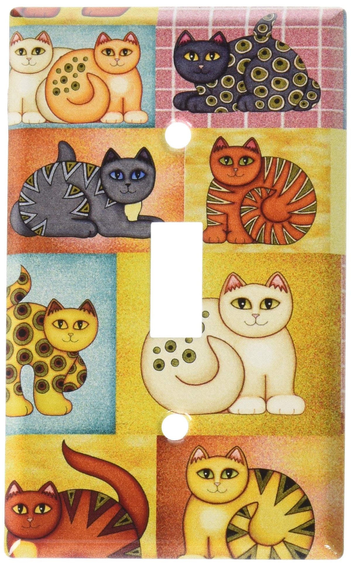 Art Plates - Cat Collage Switch Plate - Single Toggle