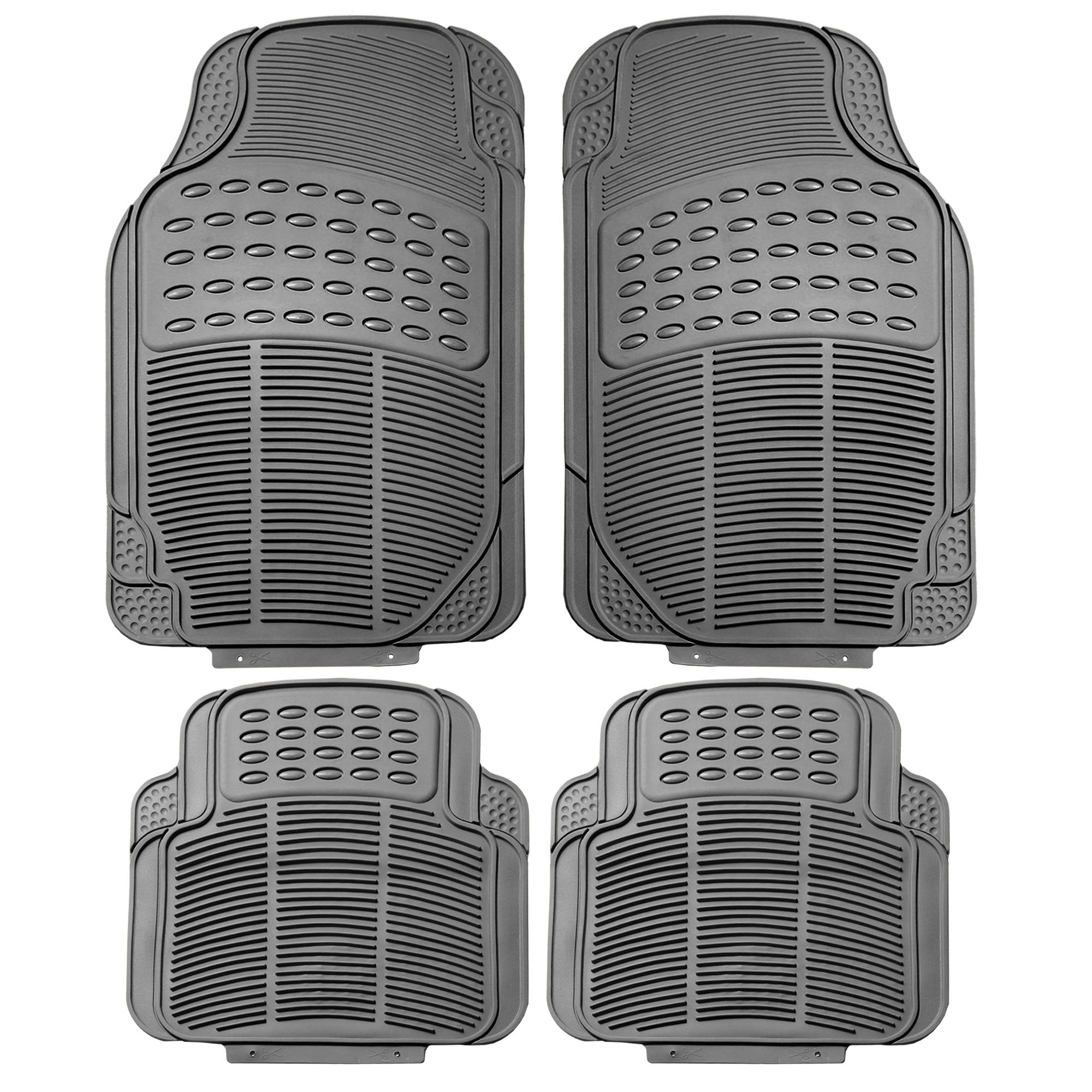 Fh Group Automotive Floor Mats Universal Fit Heavy Duty Rubber For All Weather Protection Fits Most Cars, Suvs, And Trucks, 4 Pi