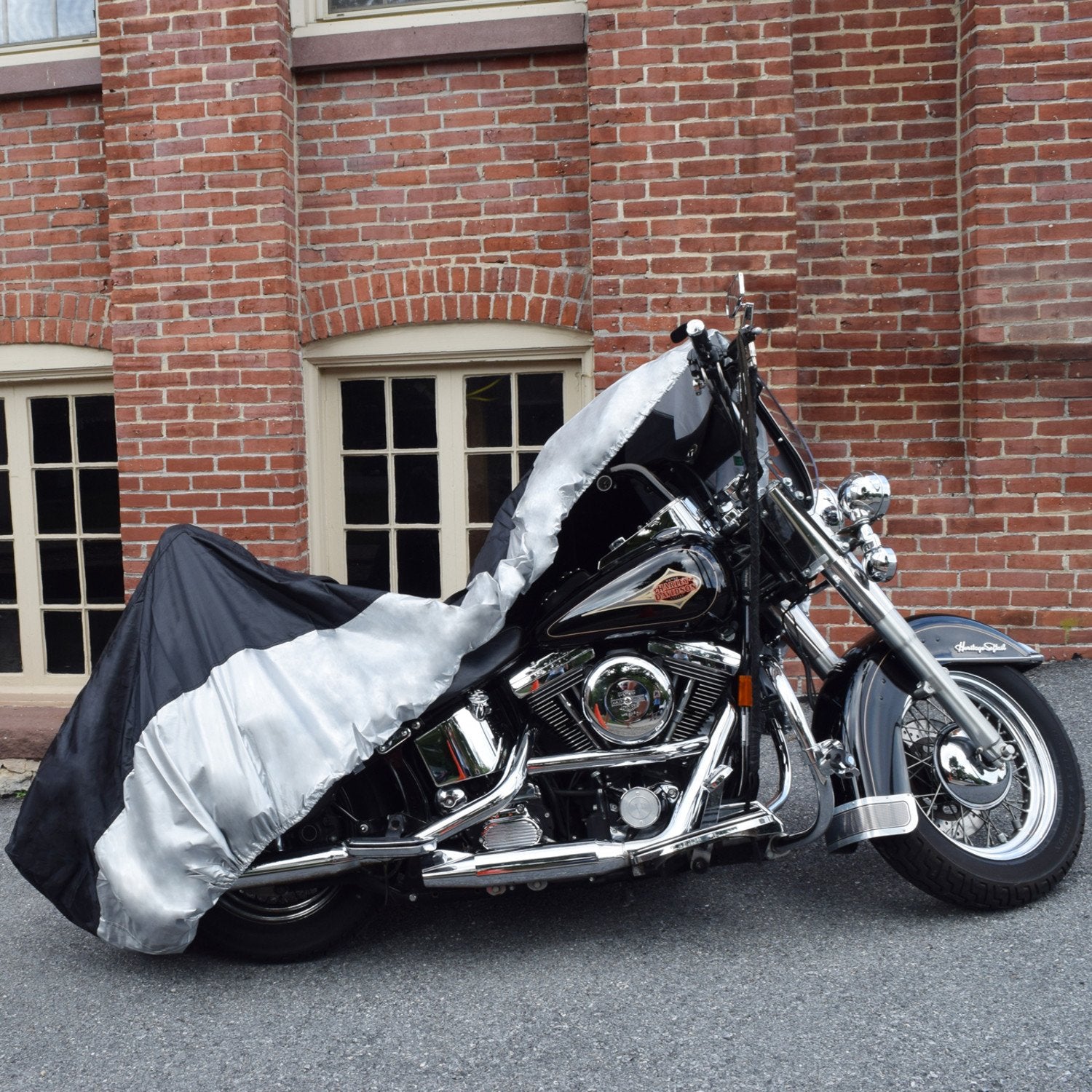 Budge Sportsman Motorcycle Cover, Black, Waterproof, Universal Fit, Fits Up To 114', Model: Mc-8