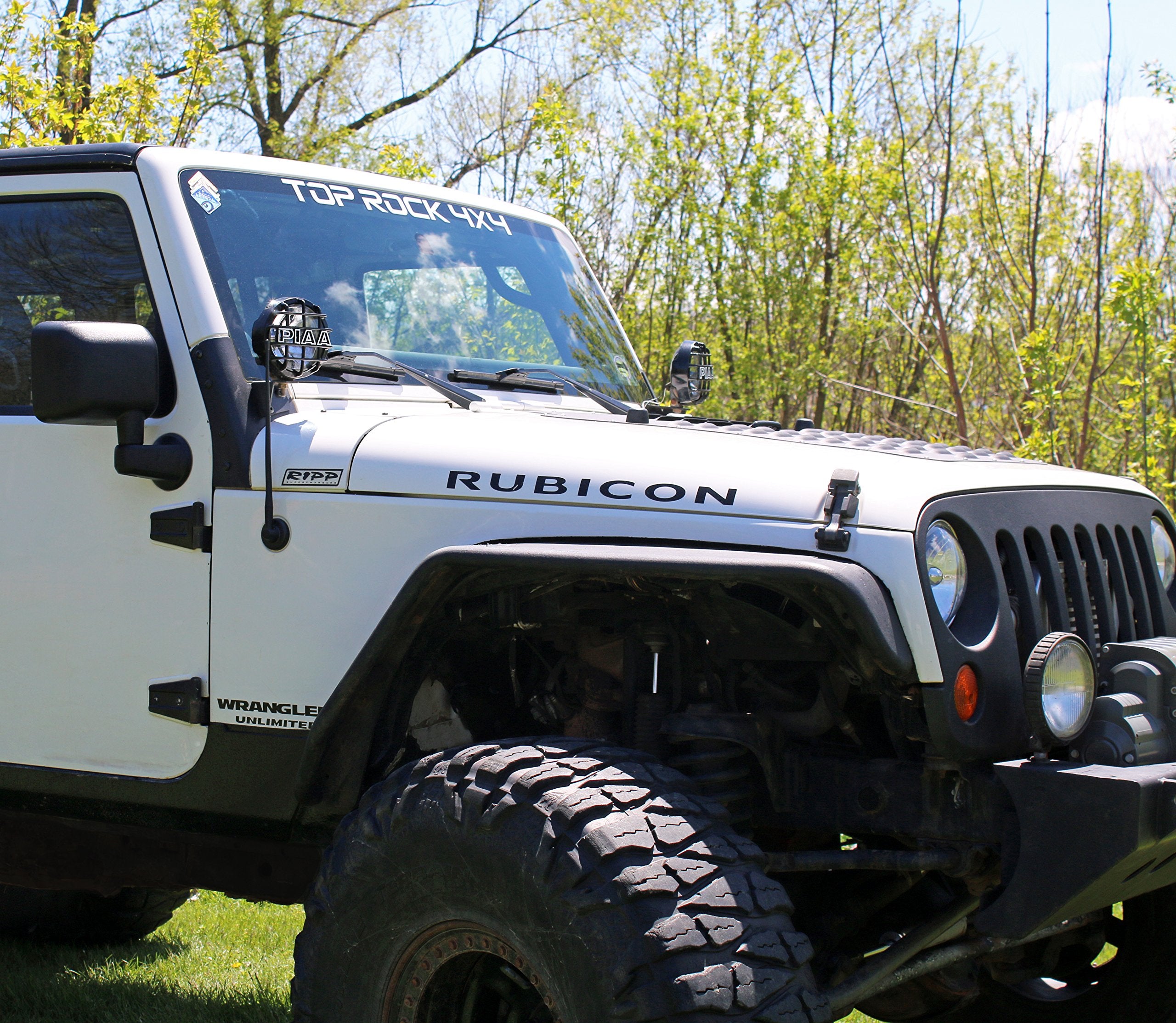 AntennaMastsRus - 13 Inch All-Terrain Flexible Rubber Antenna is Compatible with Jeep Wrangler TJ - YJ (1987-2006) - Spring Stee