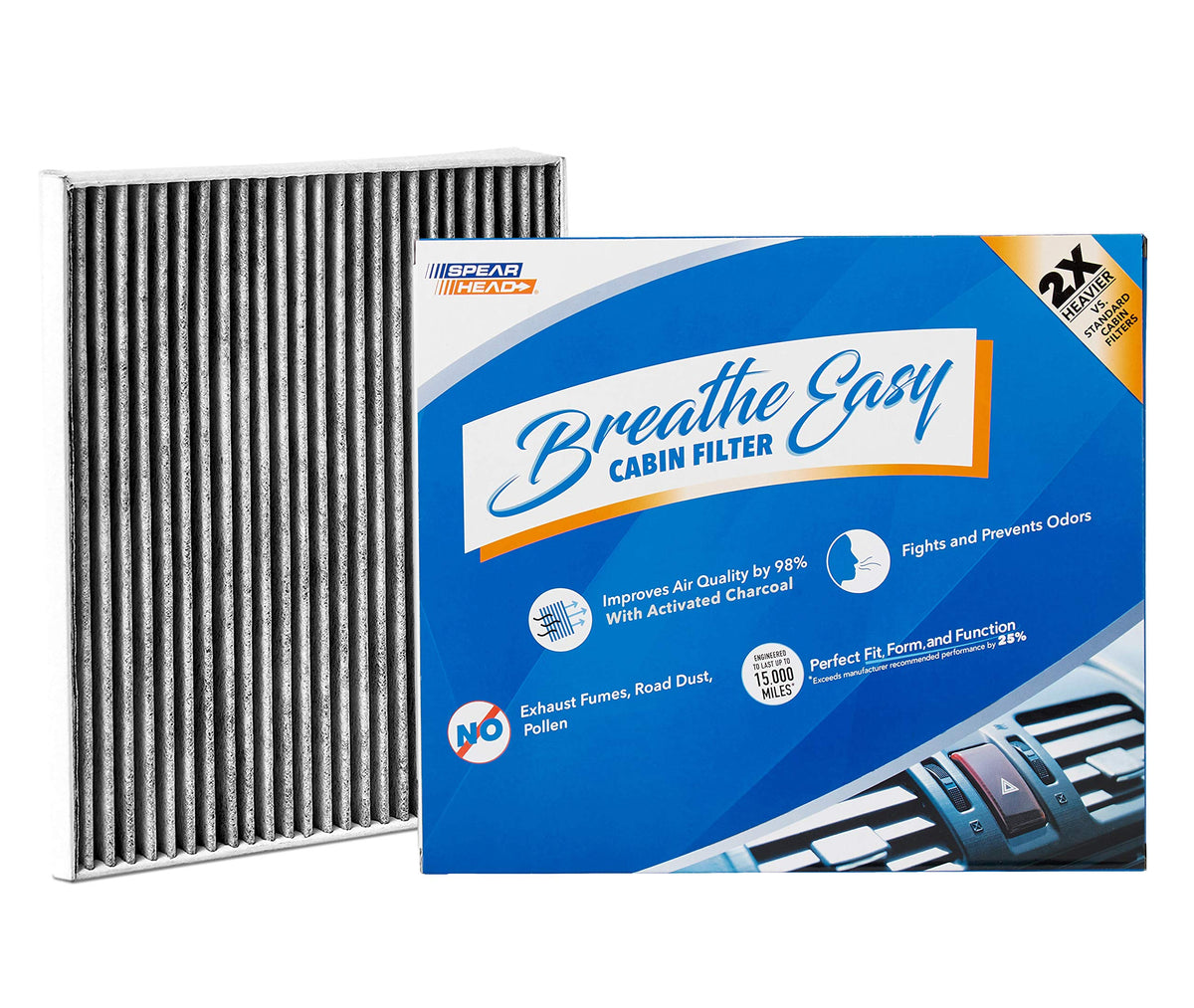Spearhead Odor Defense Breathe Easy Cabin Filter | Fits 15-24 F-150, 22-24 F-150 Lightning, 17-24 F-250/350, 18-24 Expedition, 1