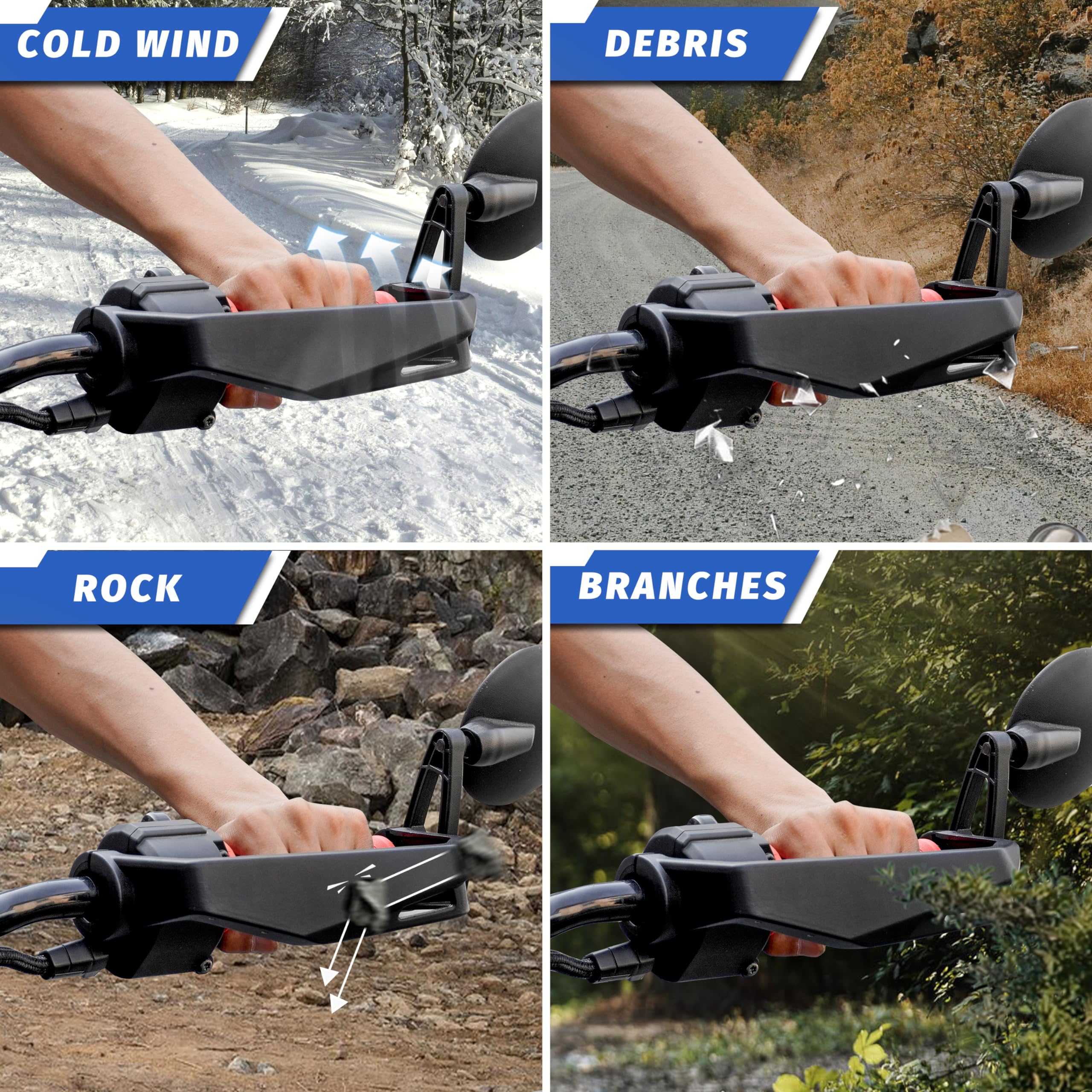 LDETXY Aluminum Handguards for Can Am Ryker, Black Hand Guards Protector Kit for Can-Am Ryker 600 900 Sport & Rally Edition Acce