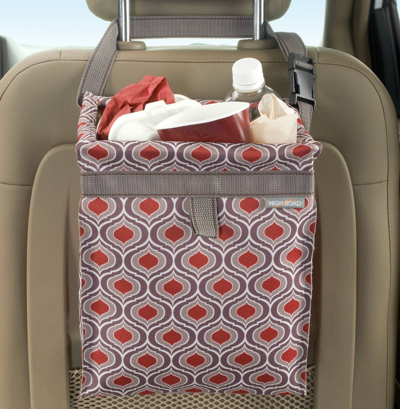 High Road Trashstash Hanging Car Trash Can And Garbage Bag With Push-Close Cover And Waterproof Bin For Cars, Suvs And Trucks (S