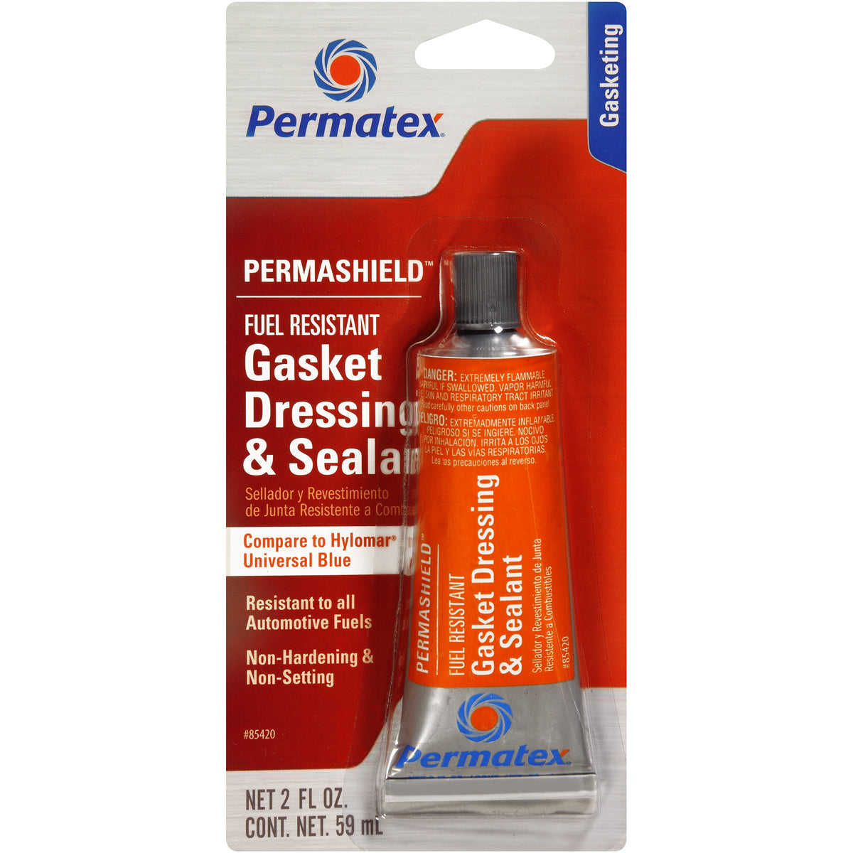 Permatex 85420 Permashield Fuel Resistant Gasket Dressing & Sealant, 2 Oz Tube ( WBCARB007VIGCII