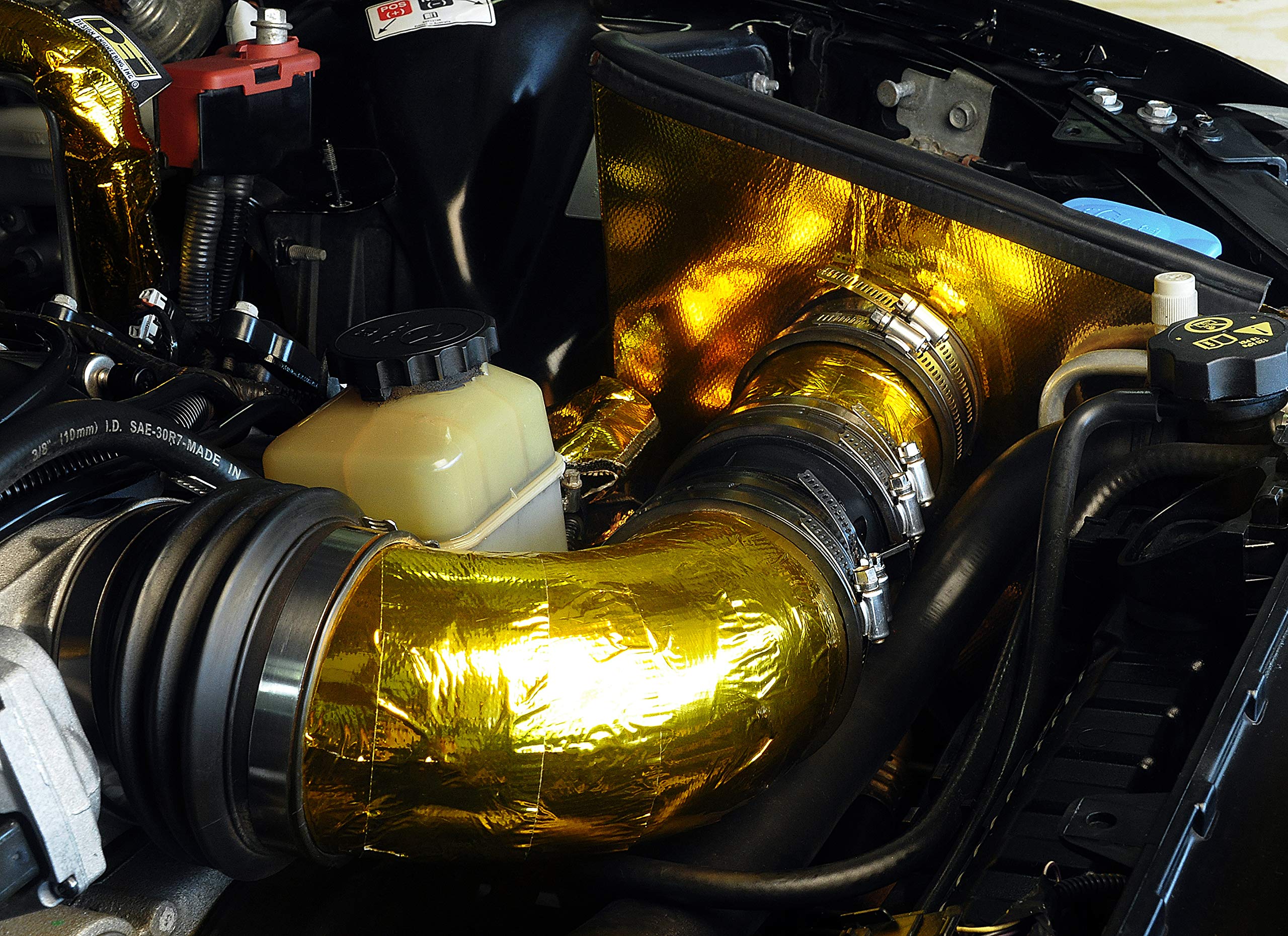 Design Engineering 010390 Reflect-A-Gold High-Temperature Heat Reflective Adhesive Backed Roll, 24'' X 150' Roll