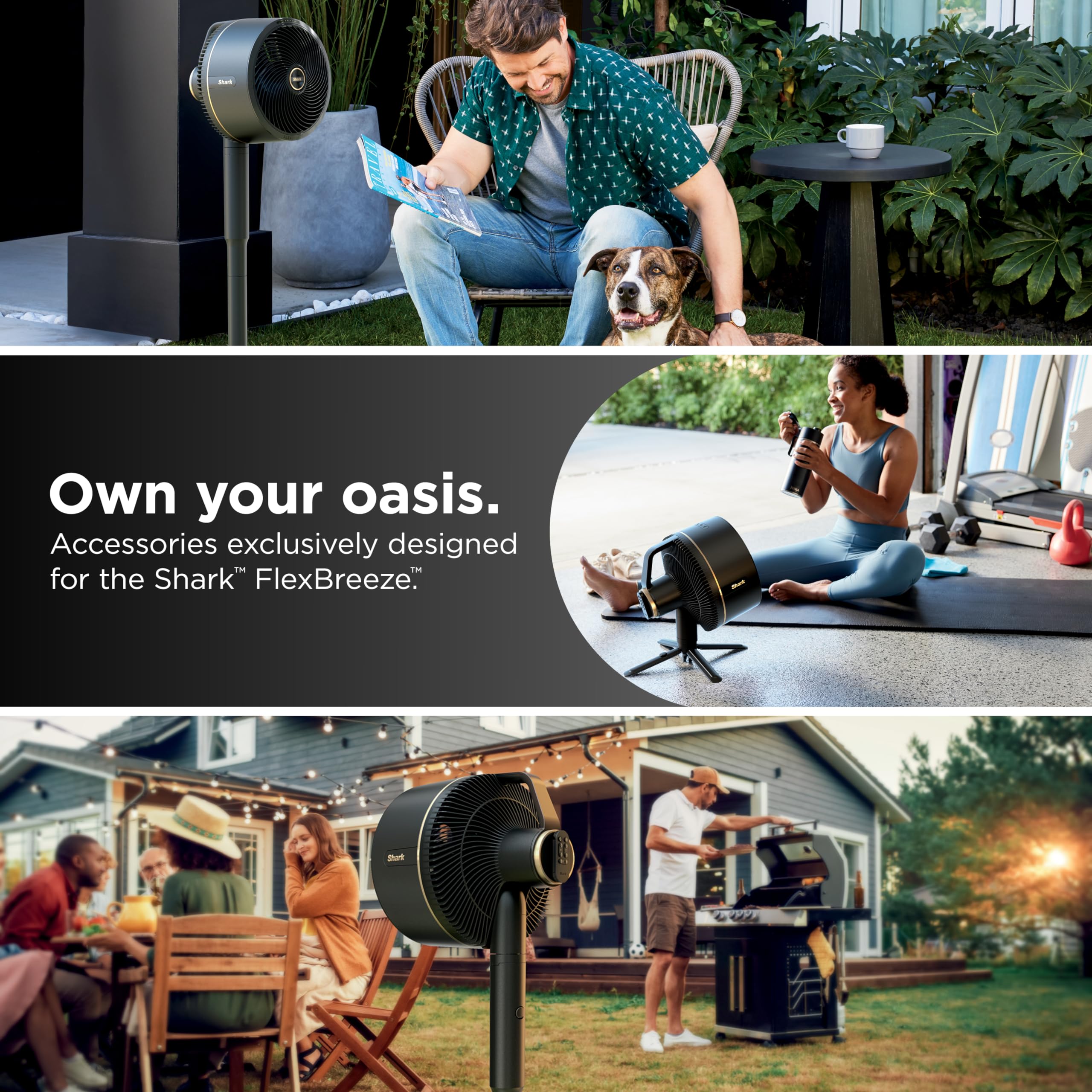 Shark FlexBreeze Fan On-the-go 12V Car Charger, FA20XCAR, Black