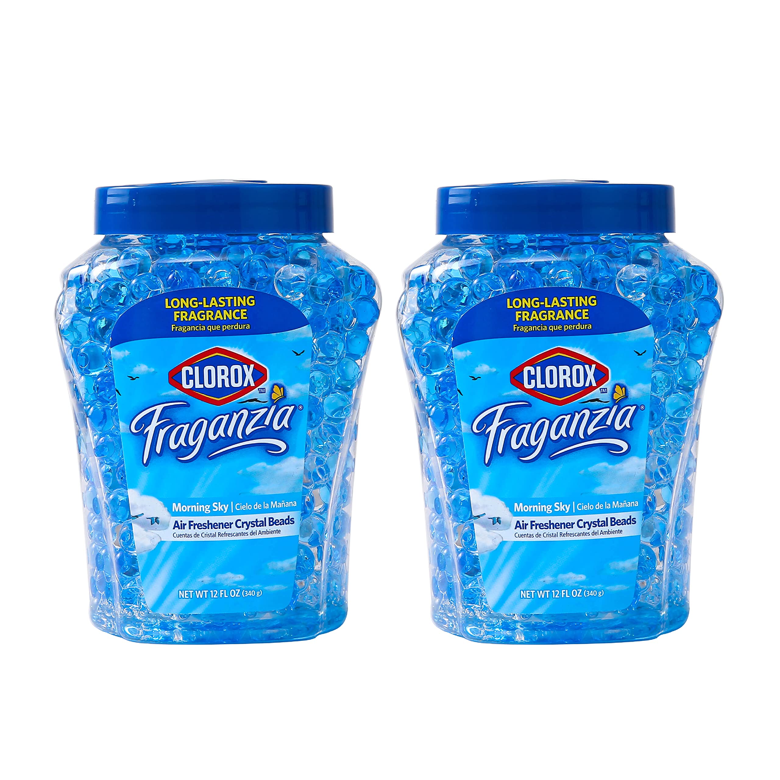 Clorox Fraganzia Crystal Beads Air Freshener Value Pack | Long-Lasting Air Freshener Beads | Gel Beads Air Freshener in Morning 