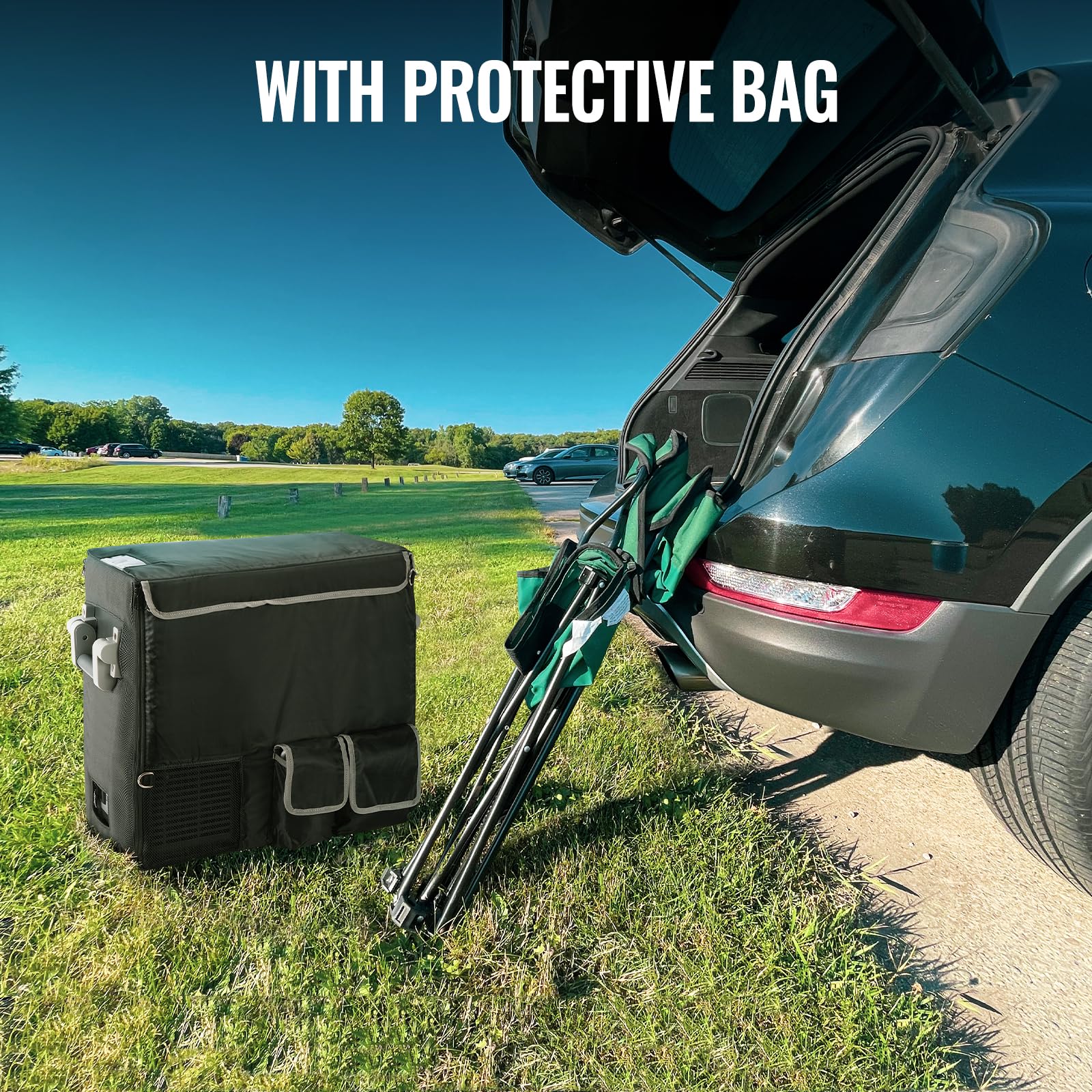 Bougerv 12V Portable Refrigerator 53 Quart Car Freezer Fridge Electric Cooler12V/24V Dc 110~240Volt Ac For Camping (Included: 53