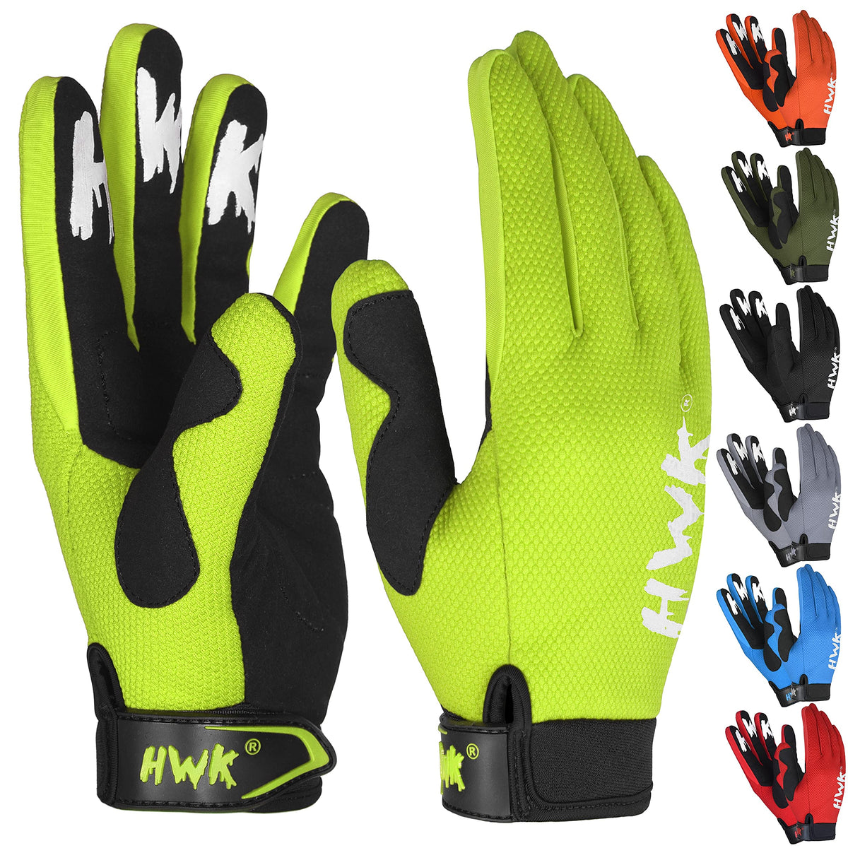 Hwk Motorcycle Gloves For Men & Women - Tactical, Comfortable Dirt Bike Gloves With Non Slip Neoprene Padding, Versatile Tempera