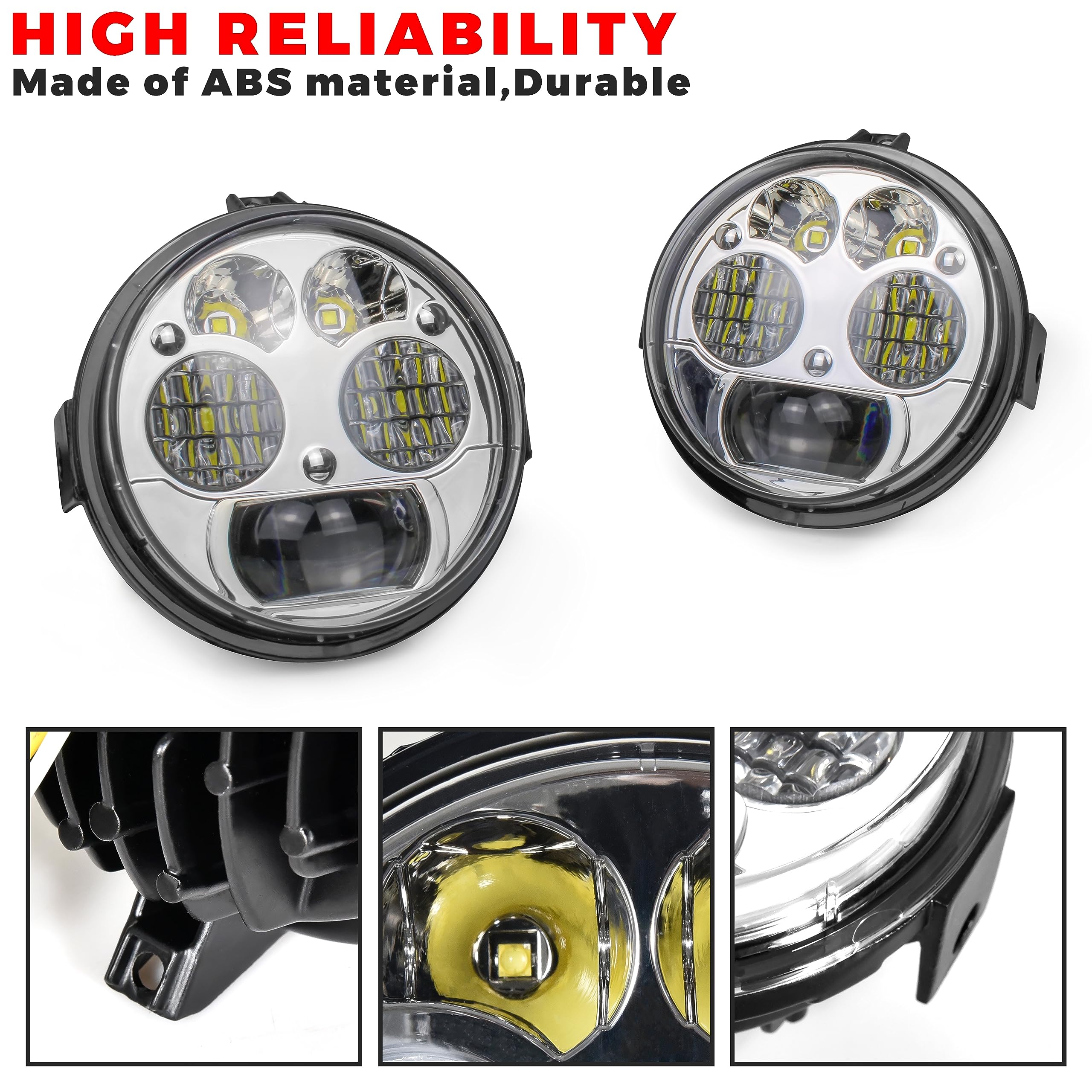 Sautvs Led Headlights Assembly For Teryx, High Low Beam Head Lights Front Lamps For Kawasaki Teryx Teryx4 Brute Force 750 Accessories (2Pcs)