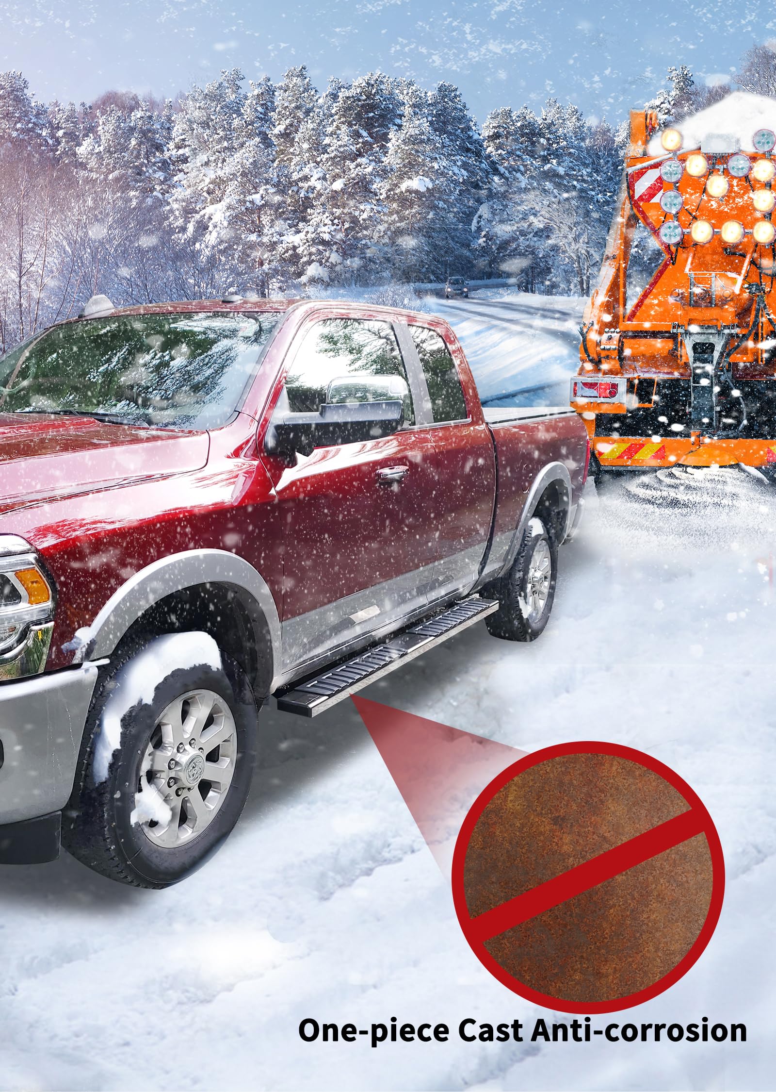 Yitamotor 6.5 Inches Running Boards Compatible With 2019-2025 Chevy Silverado/Gmc Sierra 1500 Crew Cab, 2020-2025 2500Hd 3500Hd,